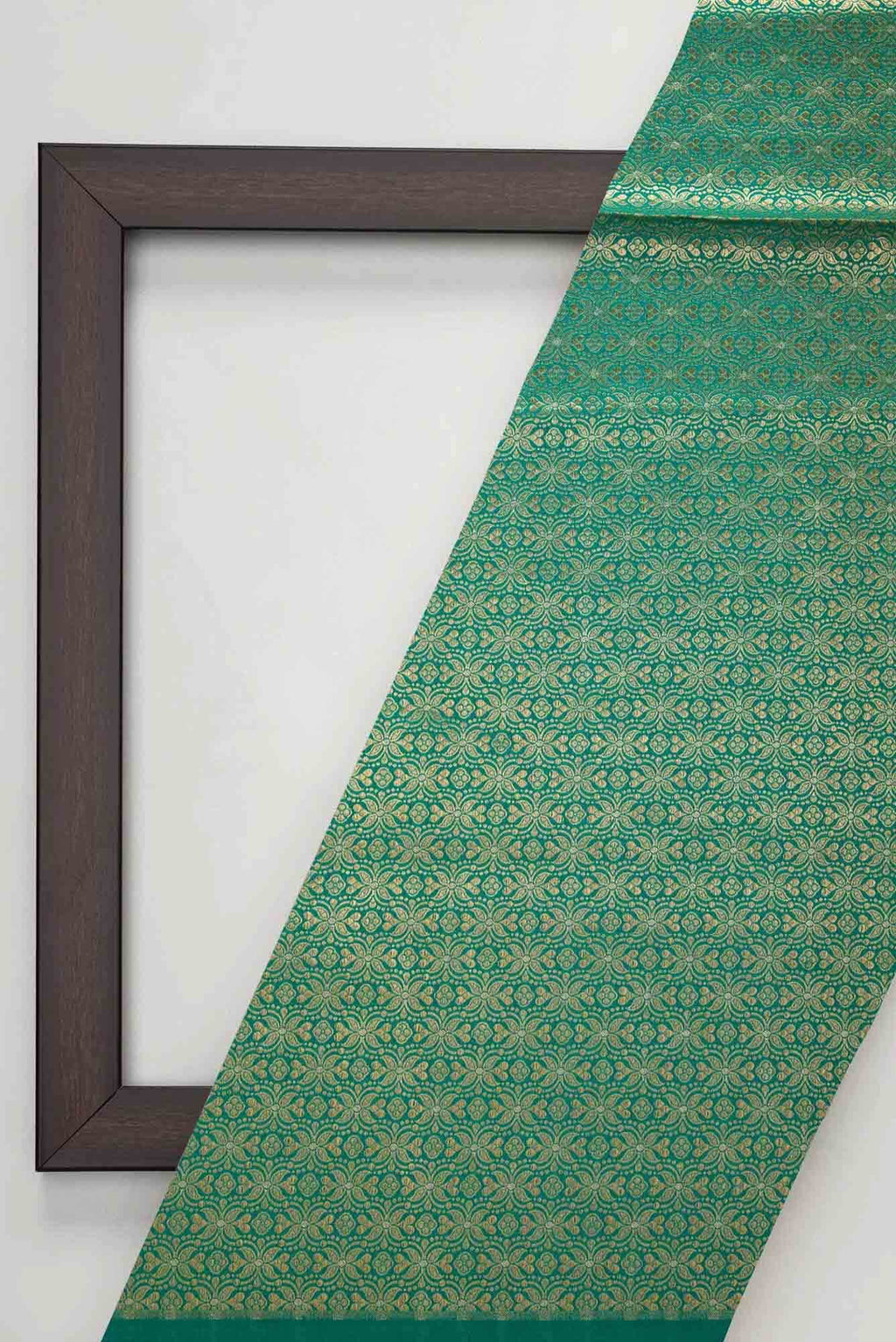 Green Banarasi Silk Dress Material