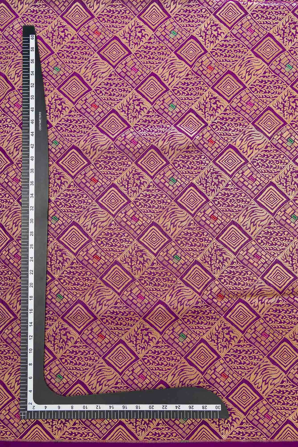 Purple Banarasi Silk Dress Material