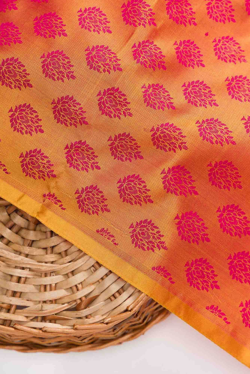 Mustard Banarasi Silk Dress Material