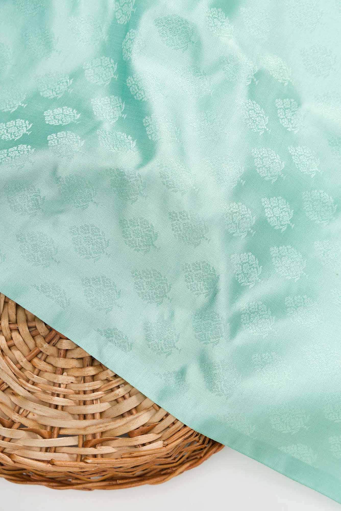 Blue Banarasi Silk Dress Material