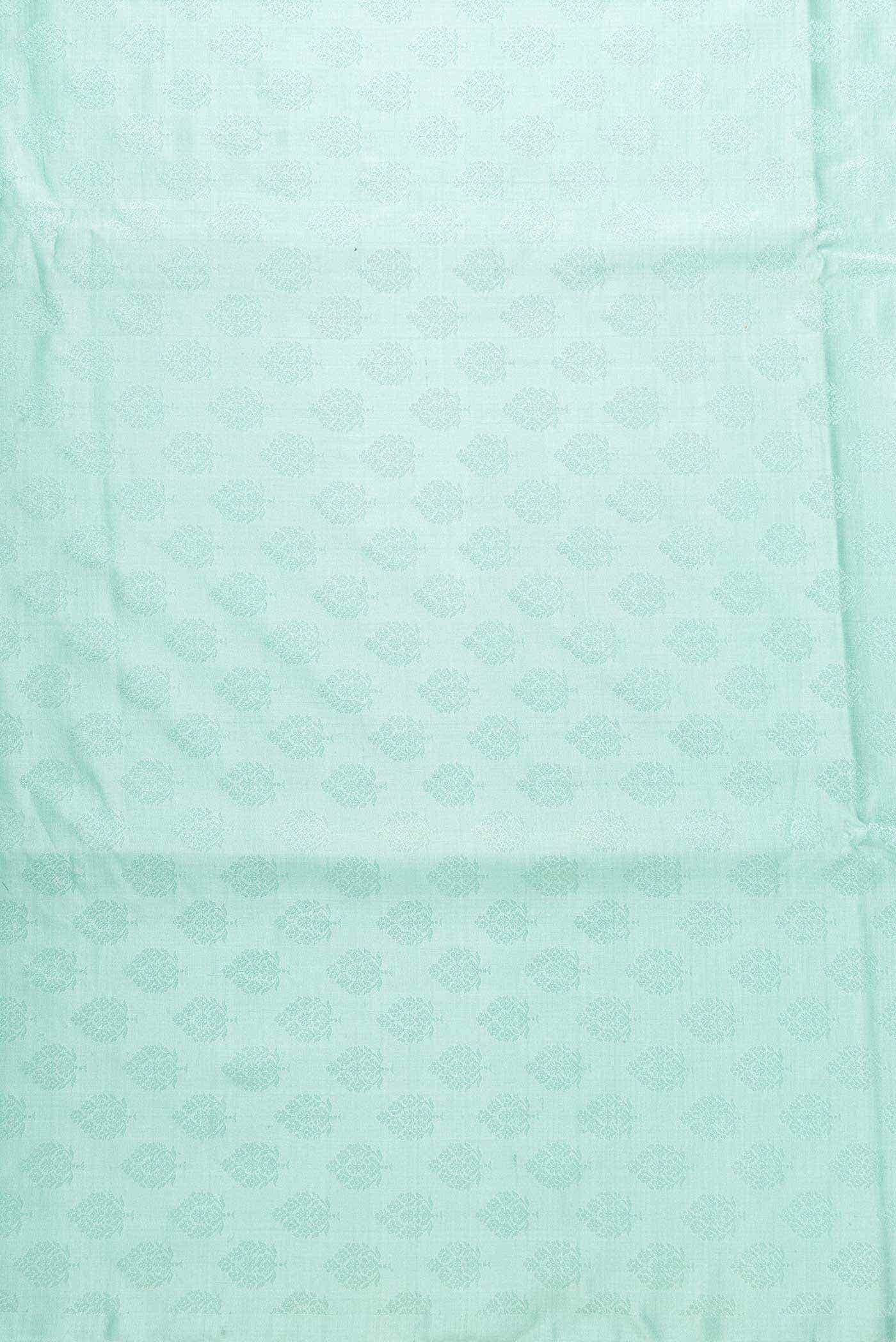 Blue Banarasi Silk Dress Material