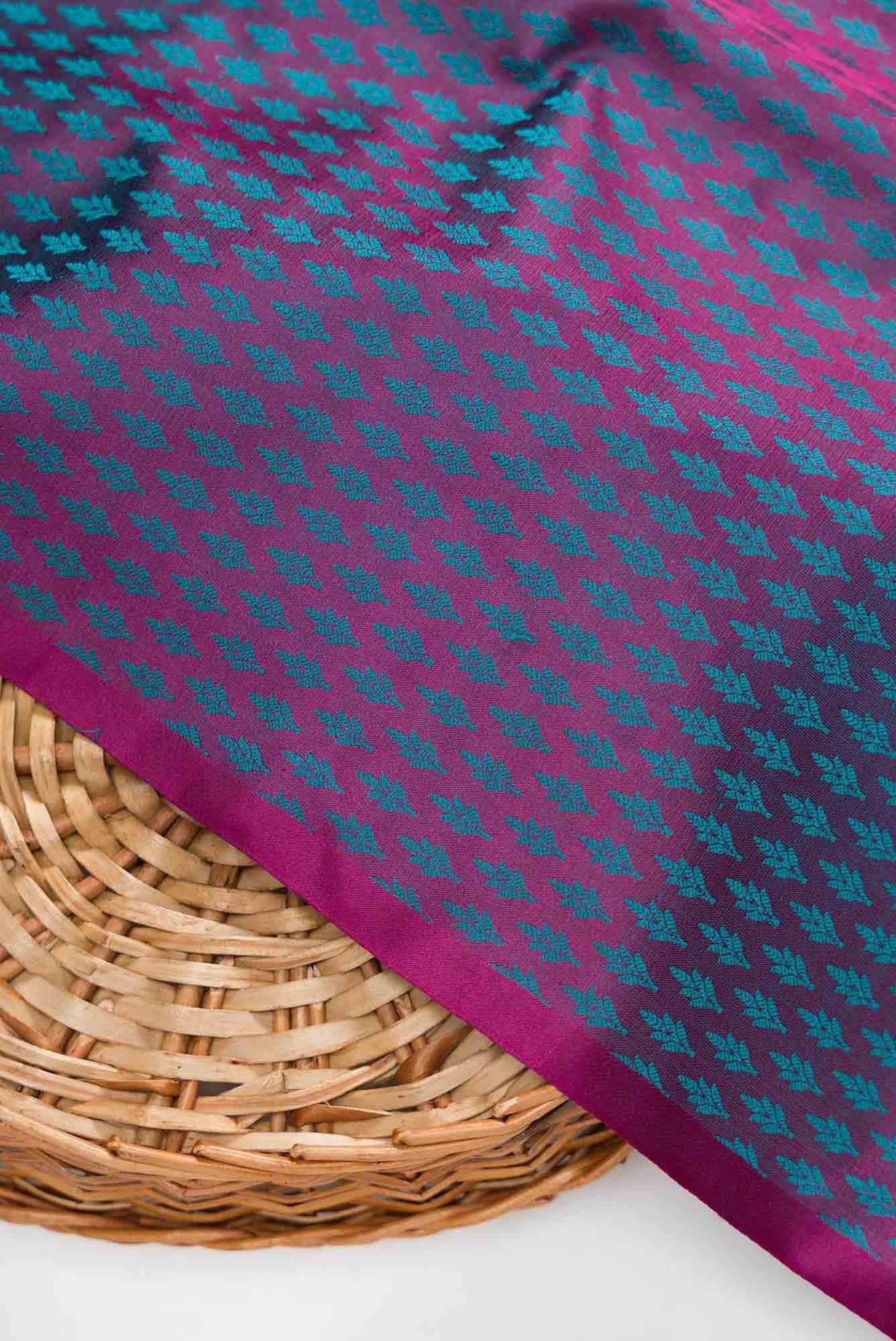 Purple Banarasi Silk Dress Material