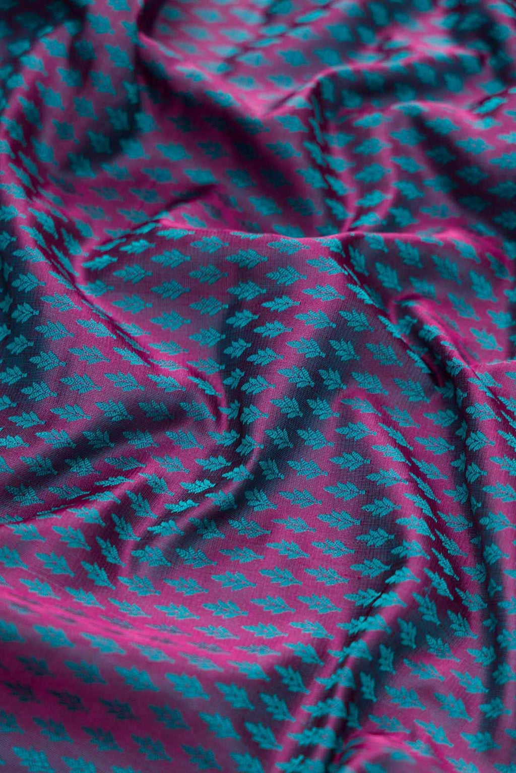 Purple Banarasi Silk Dress Material