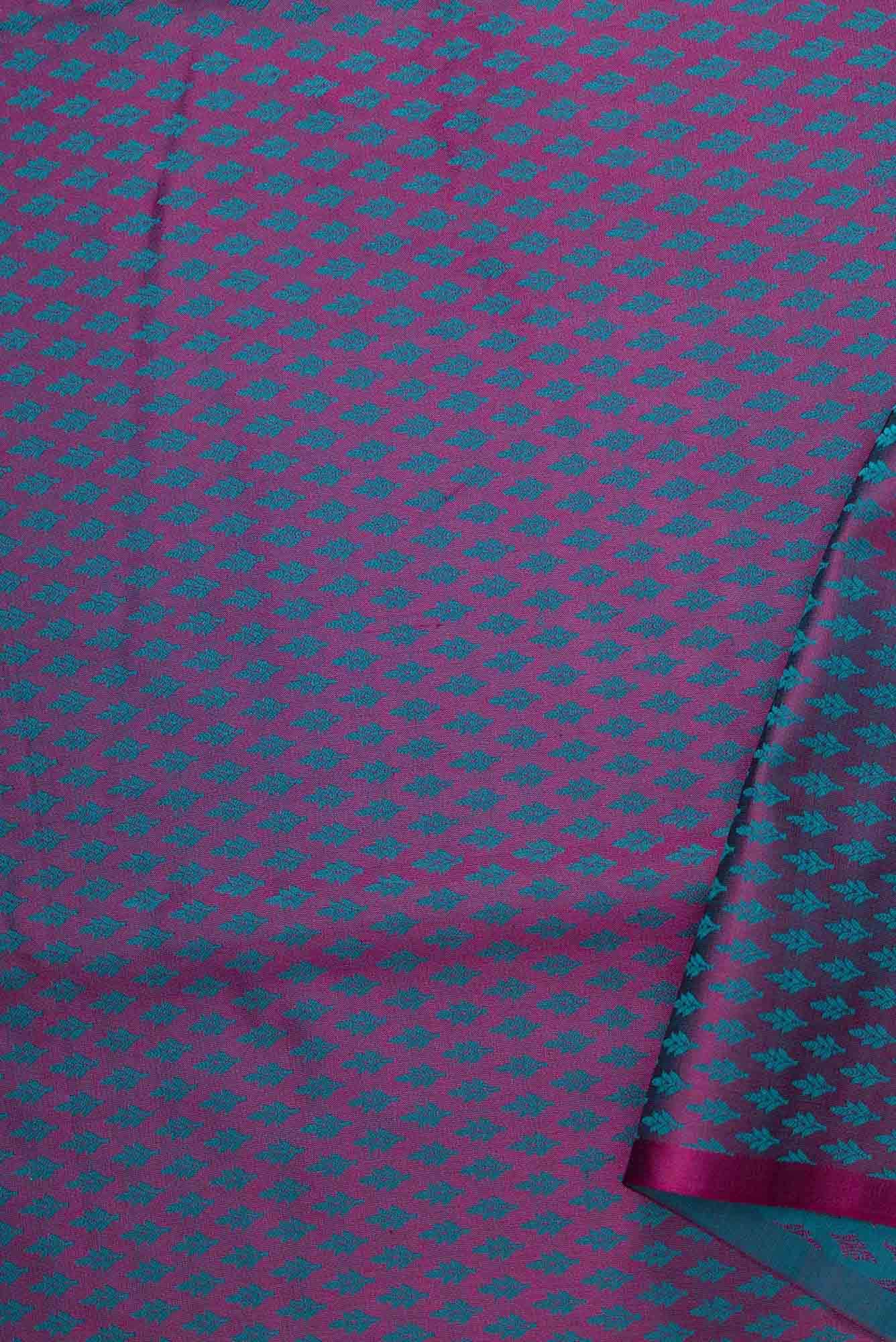 Purple Banarasi Silk Dress Material
