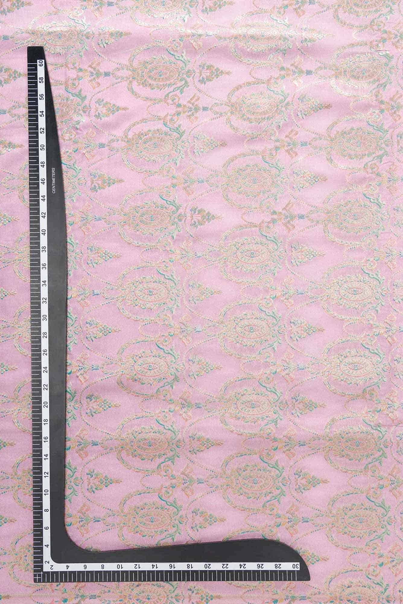 Lavender Banarasi Silk Dress Material