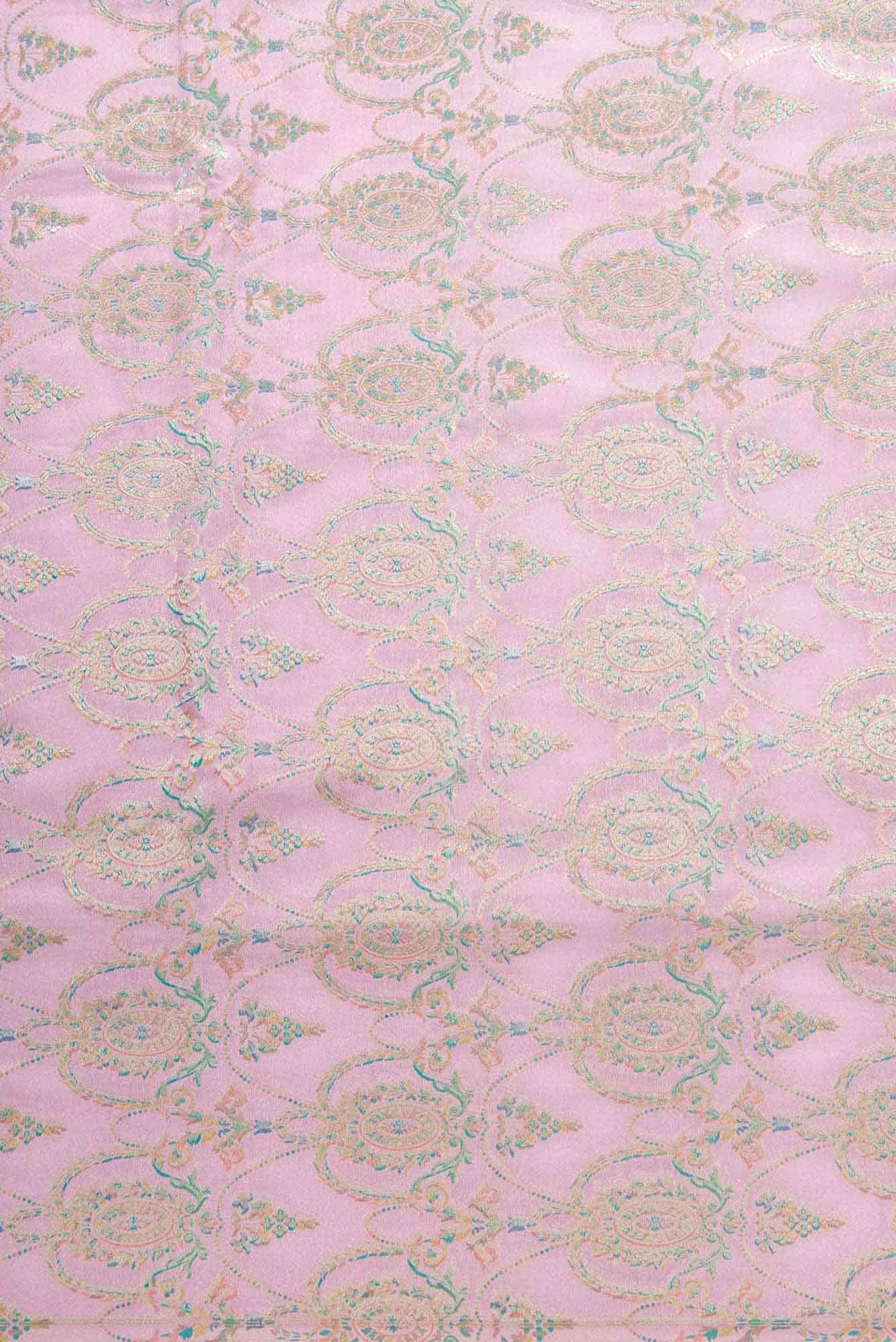 Lavender Banarasi Silk Dress Material