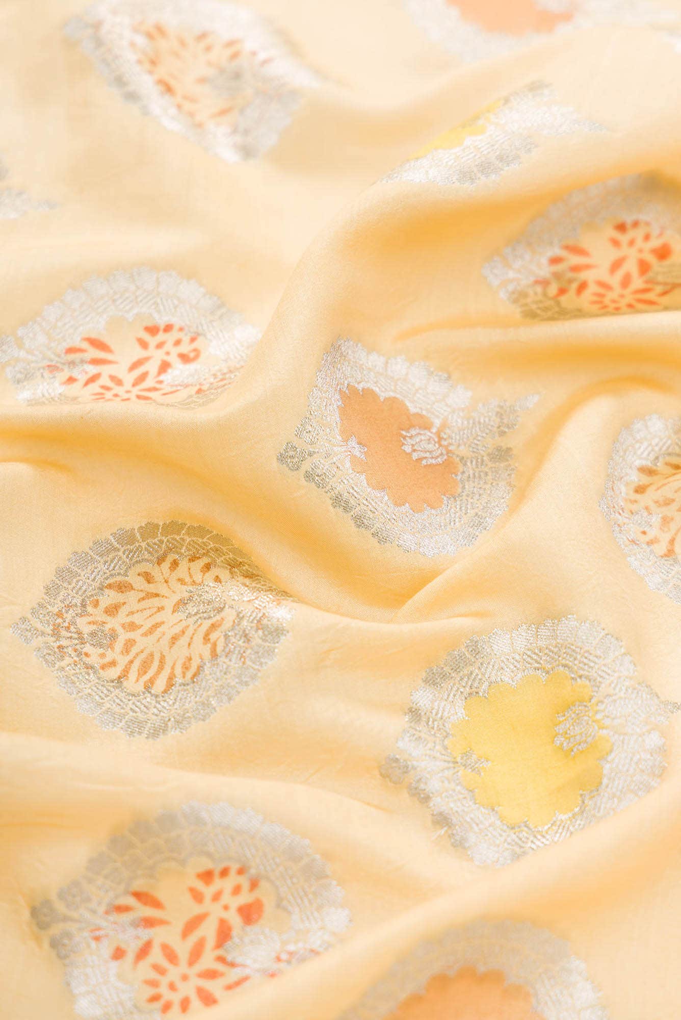 Sandal Banarasi Silk Dress Material