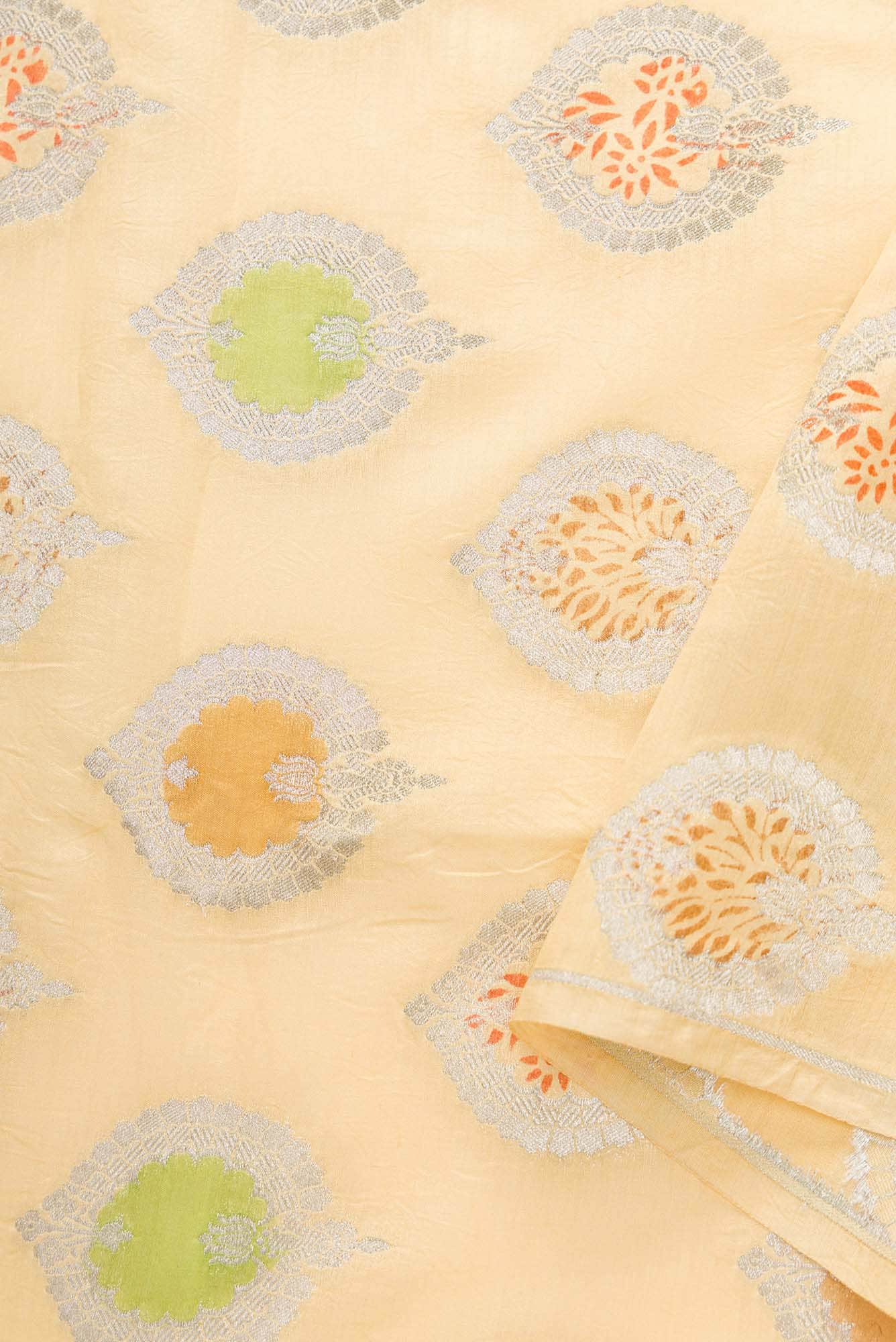 Sandal Banarasi Silk Dress Material