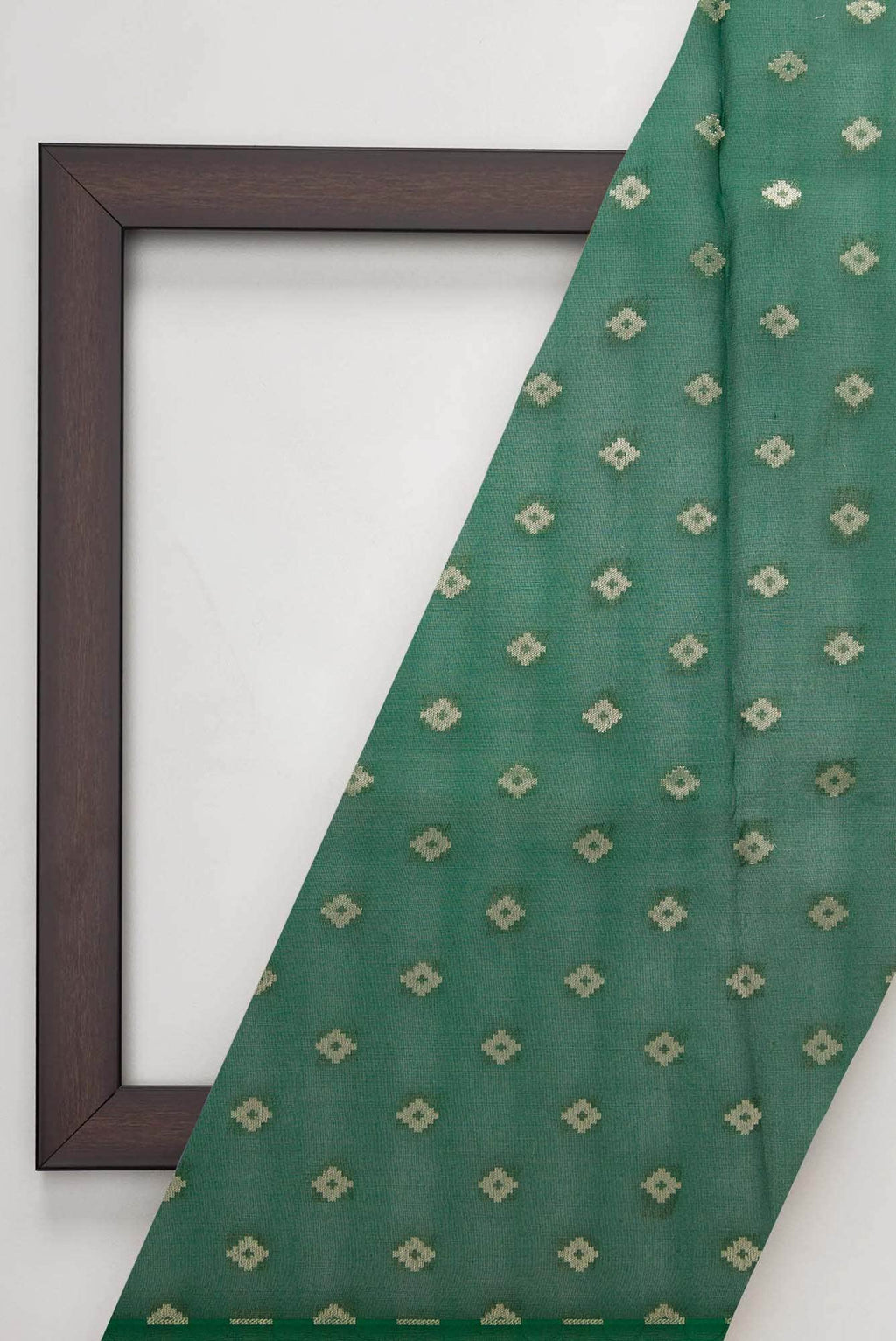Bottle Green Organza Silk Dress Material