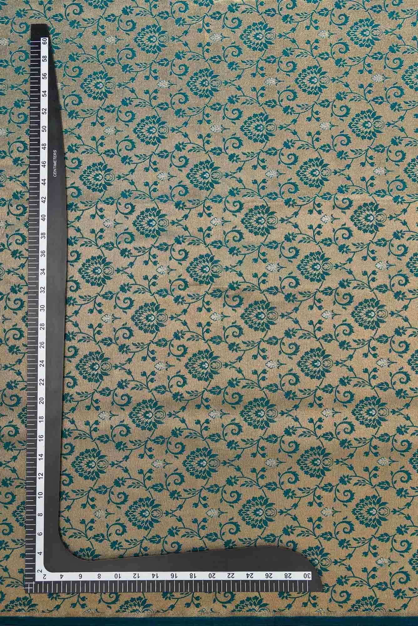 Green Banarasi Silk Dress Material