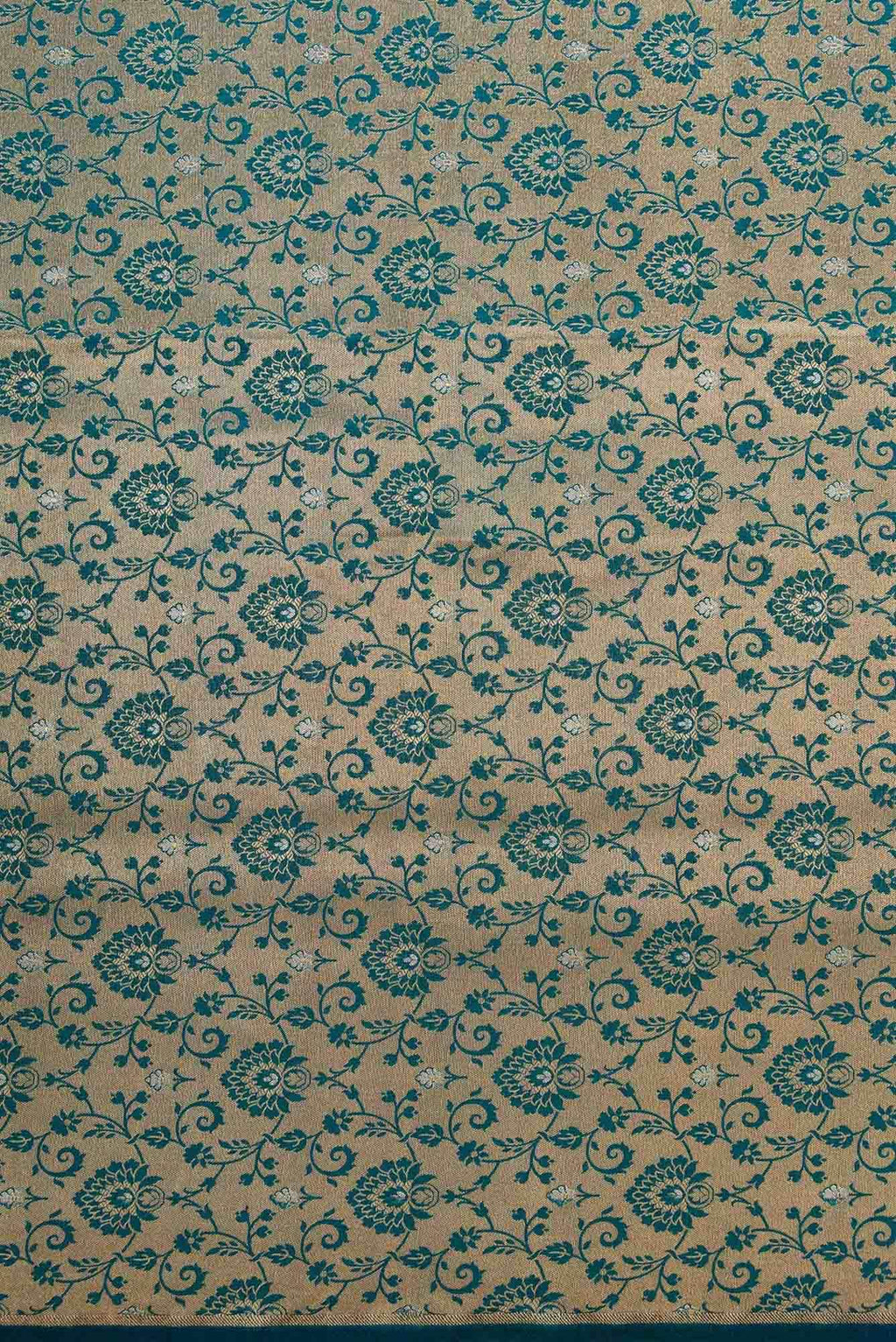 Green Banarasi Silk Dress Material