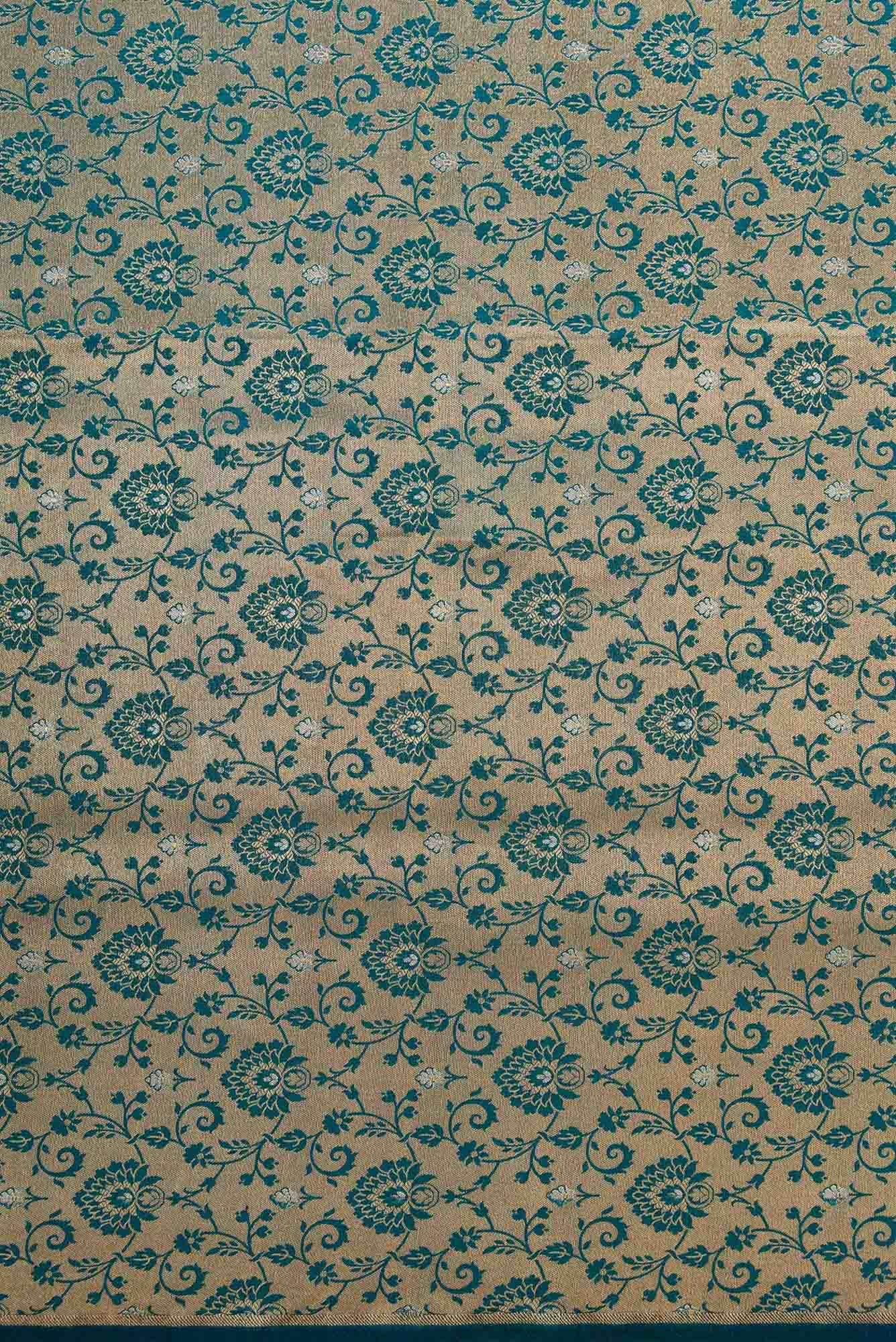 Green Banarasi Silk Dress Material