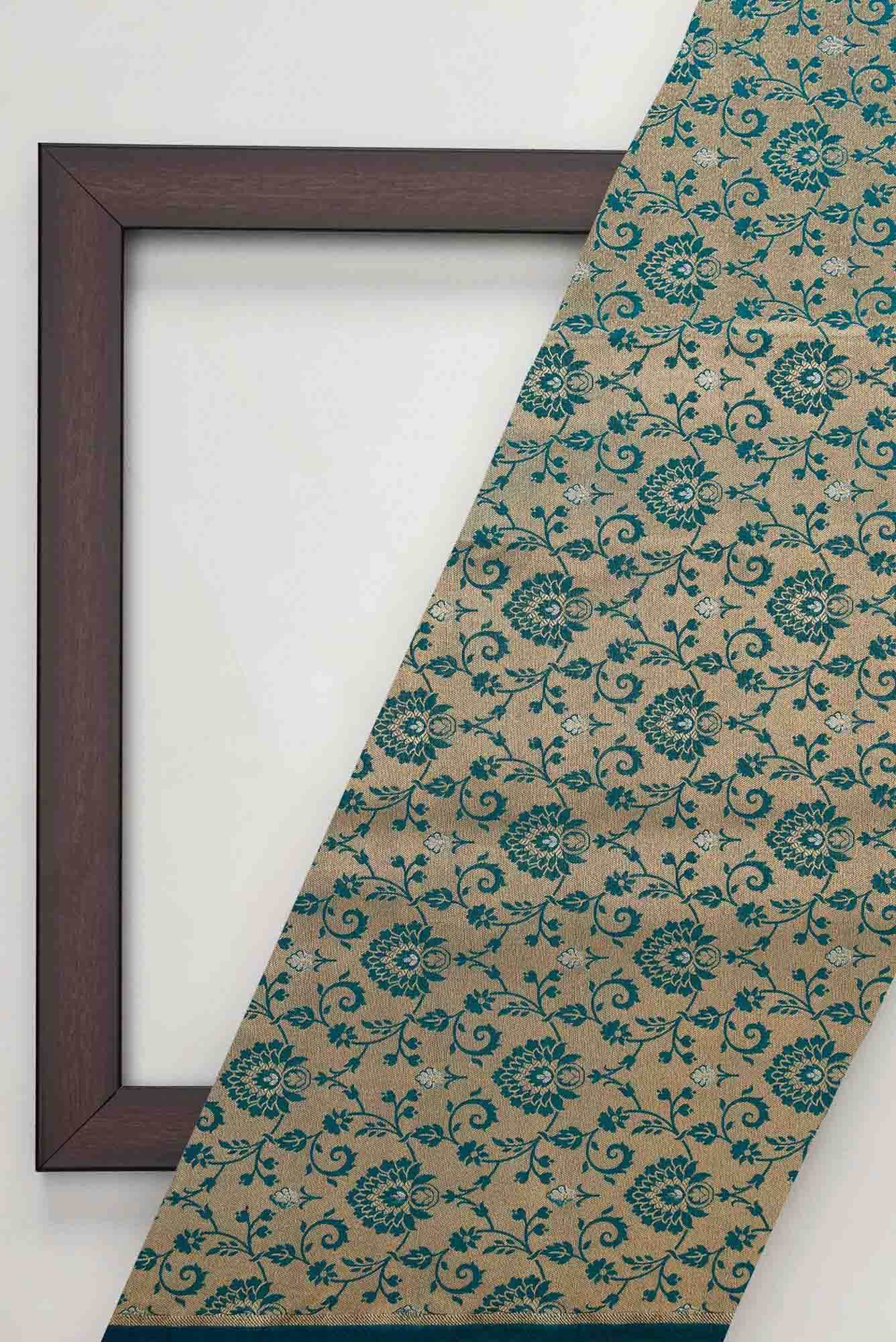 Green Banarasi Silk Dress Material