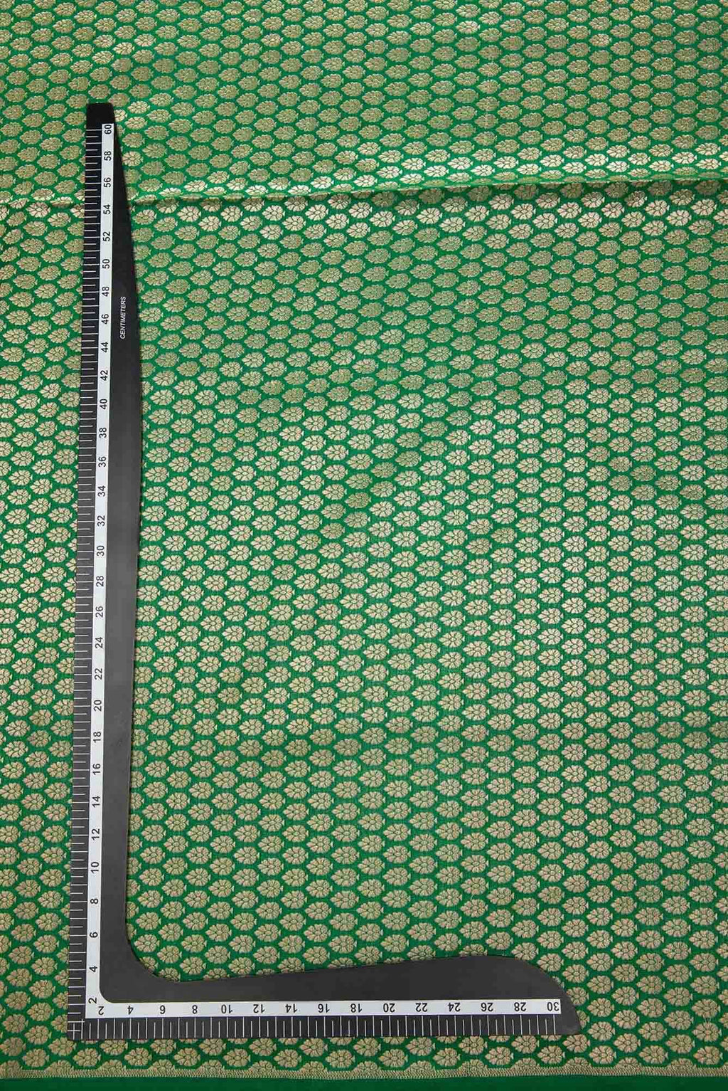 Green Banarasi Silk Dress Material