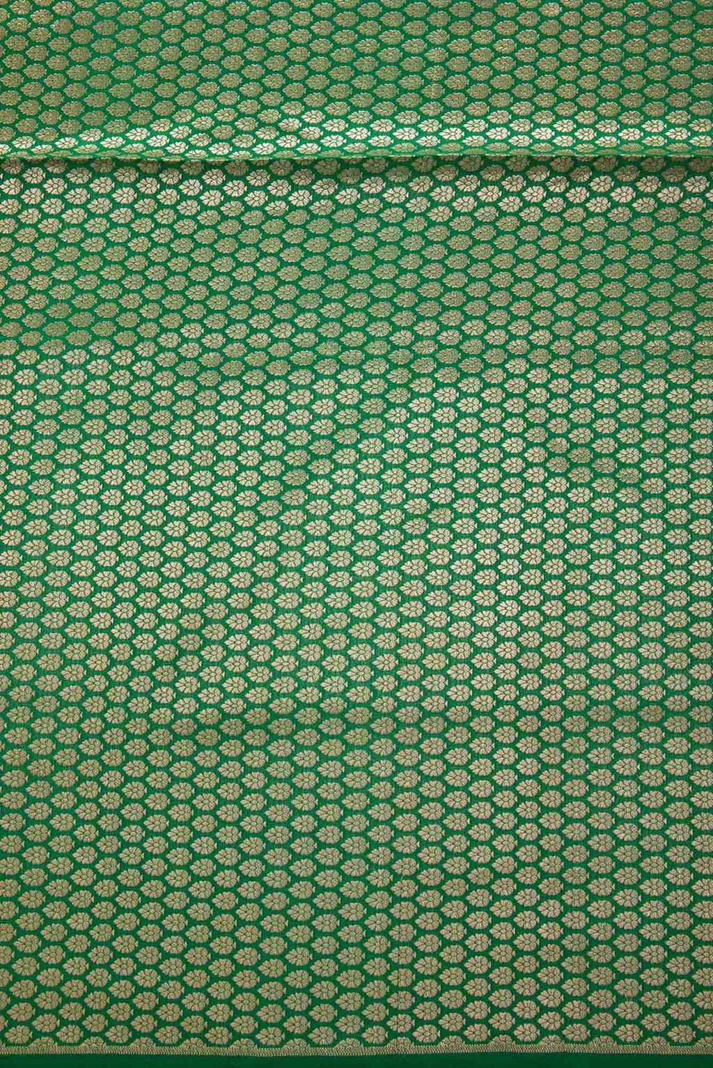 Green Banarasi Silk Dress Material