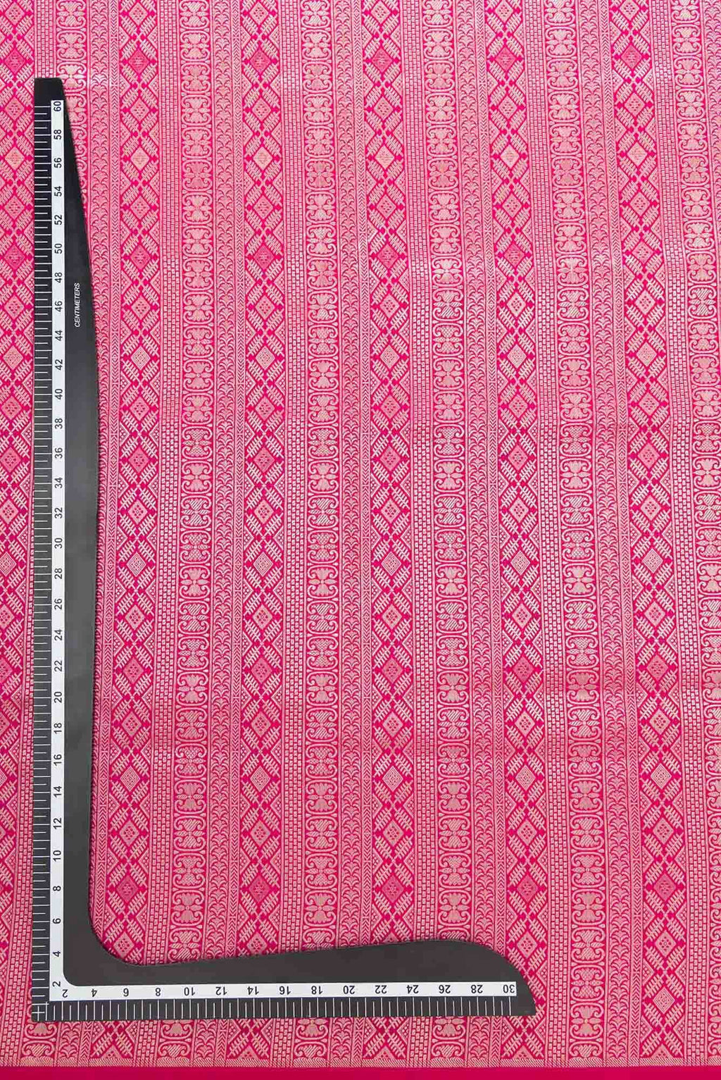 Dark Pink Banarasi Silk Dress Material