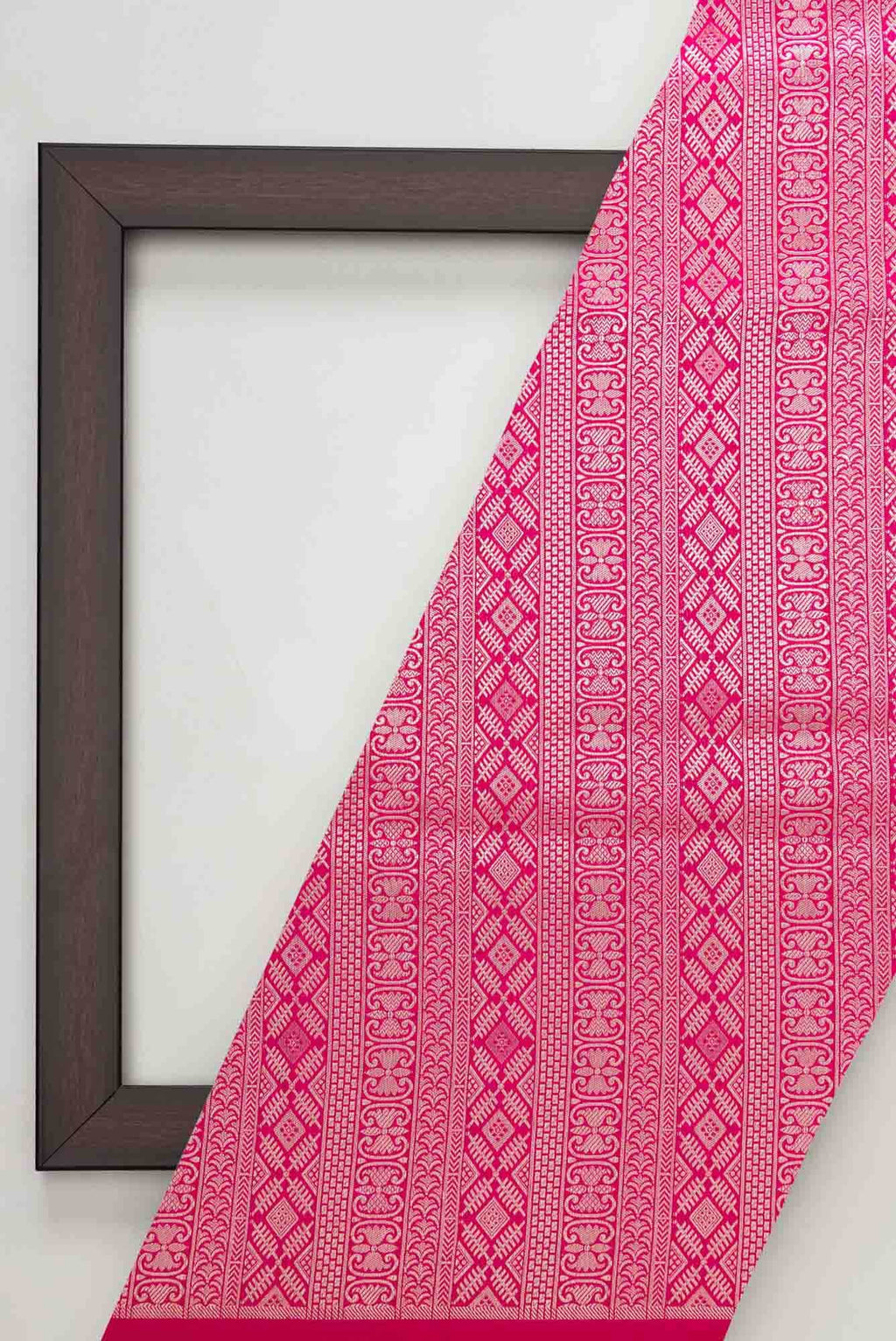 Dark Pink Banarasi Silk Dress Material