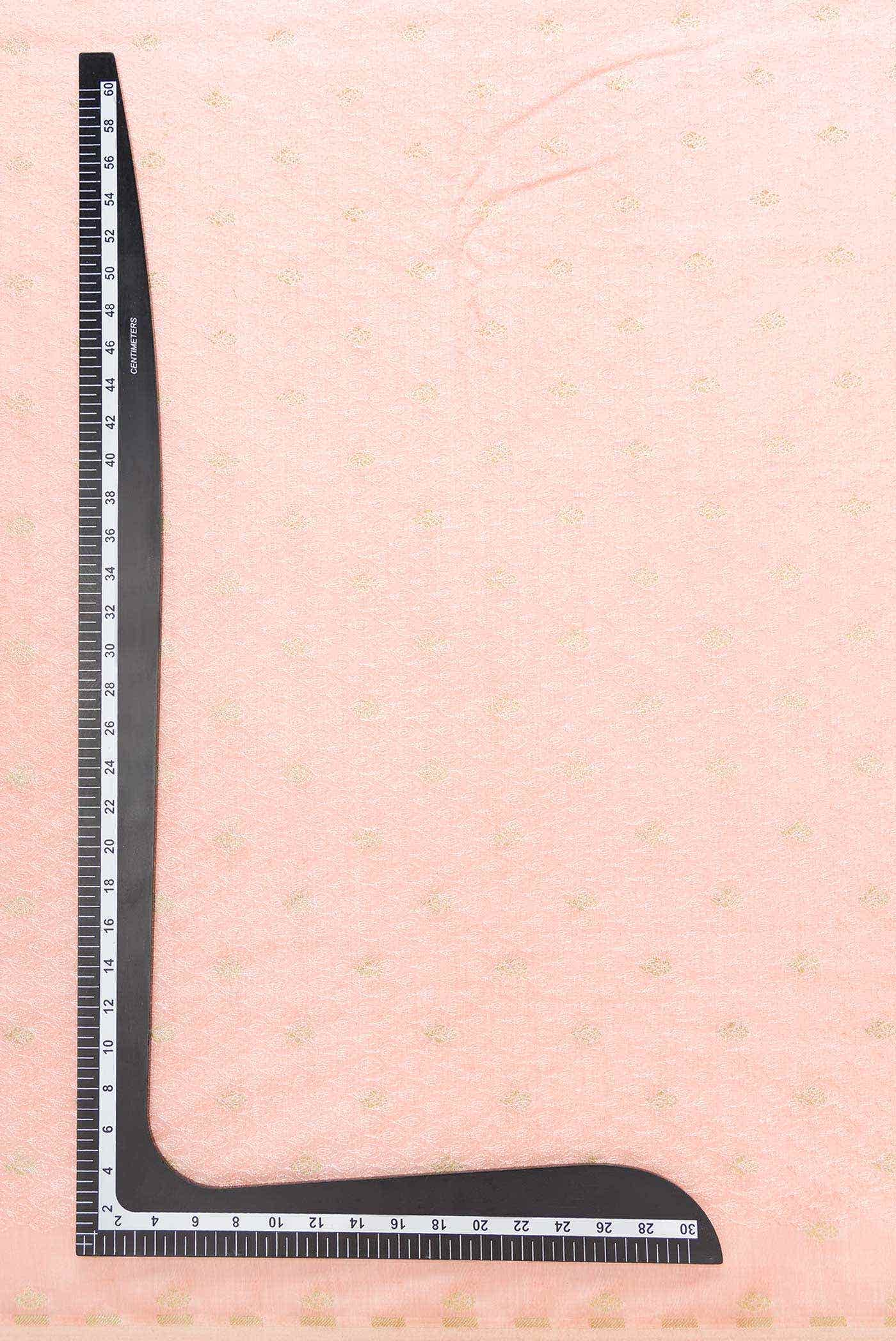 Peach Raw Silk Dress Material