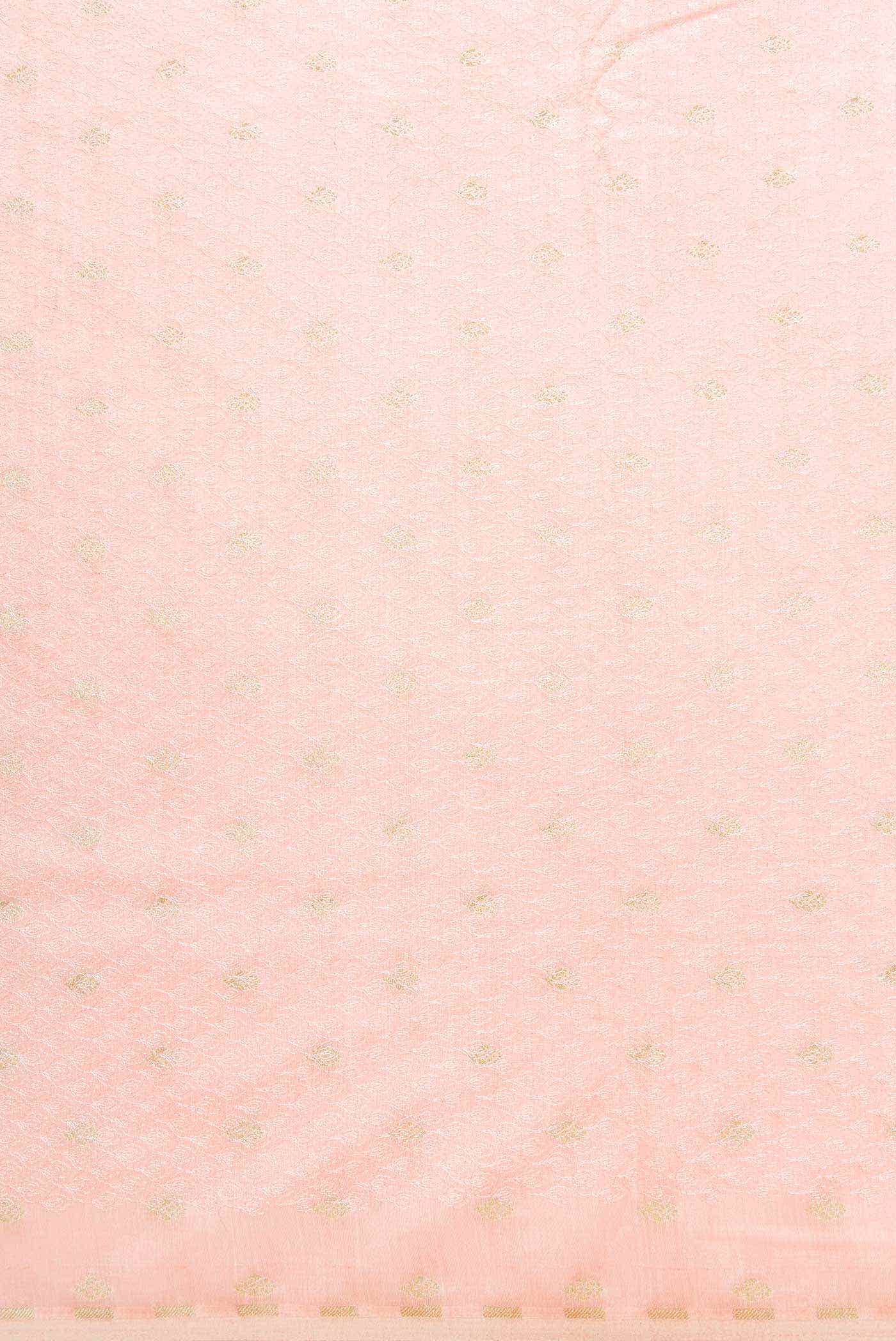 Peach Raw Silk Dress Material