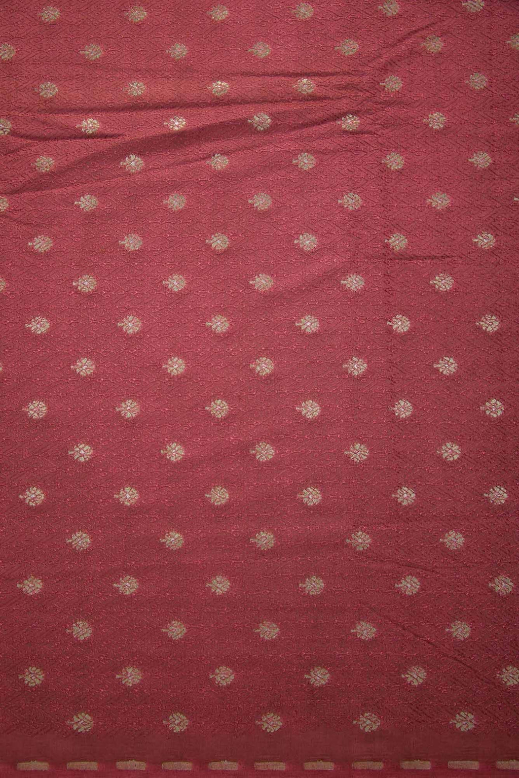 Maroon Tussar Silk Dress Material