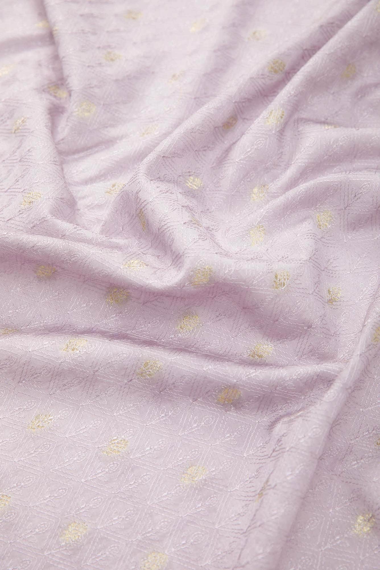 Lavender Chanderi Silk Dress Material
