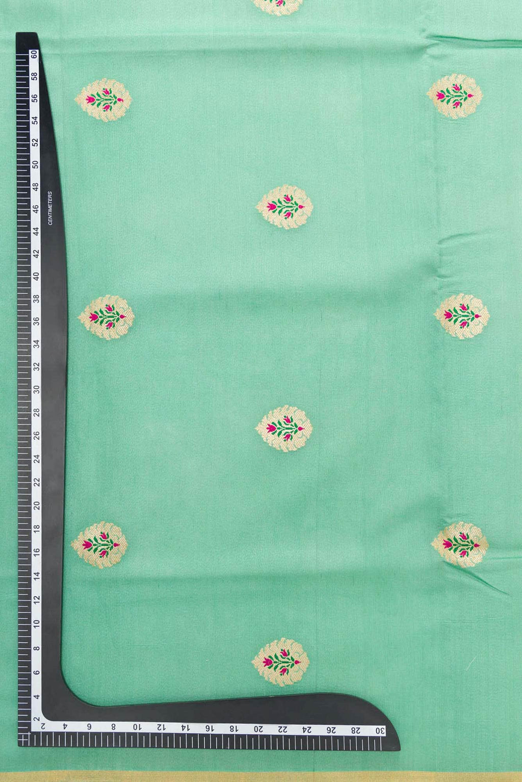 Sea Green Tussar Silk Dress Material