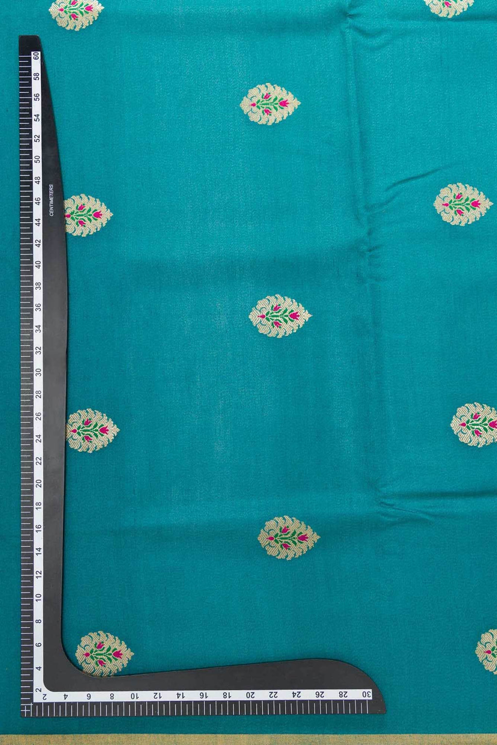 Peacock Blue Tussar Silk Dress Material