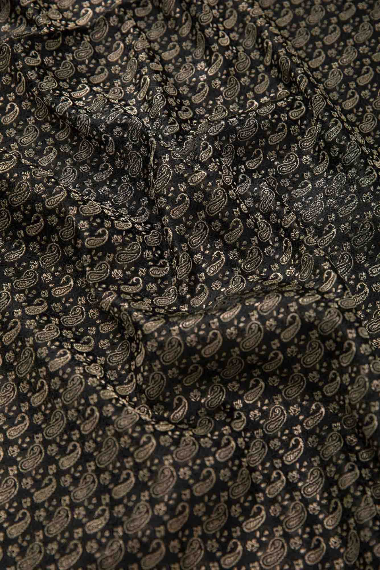 Black Banarasi Silk Dress Material