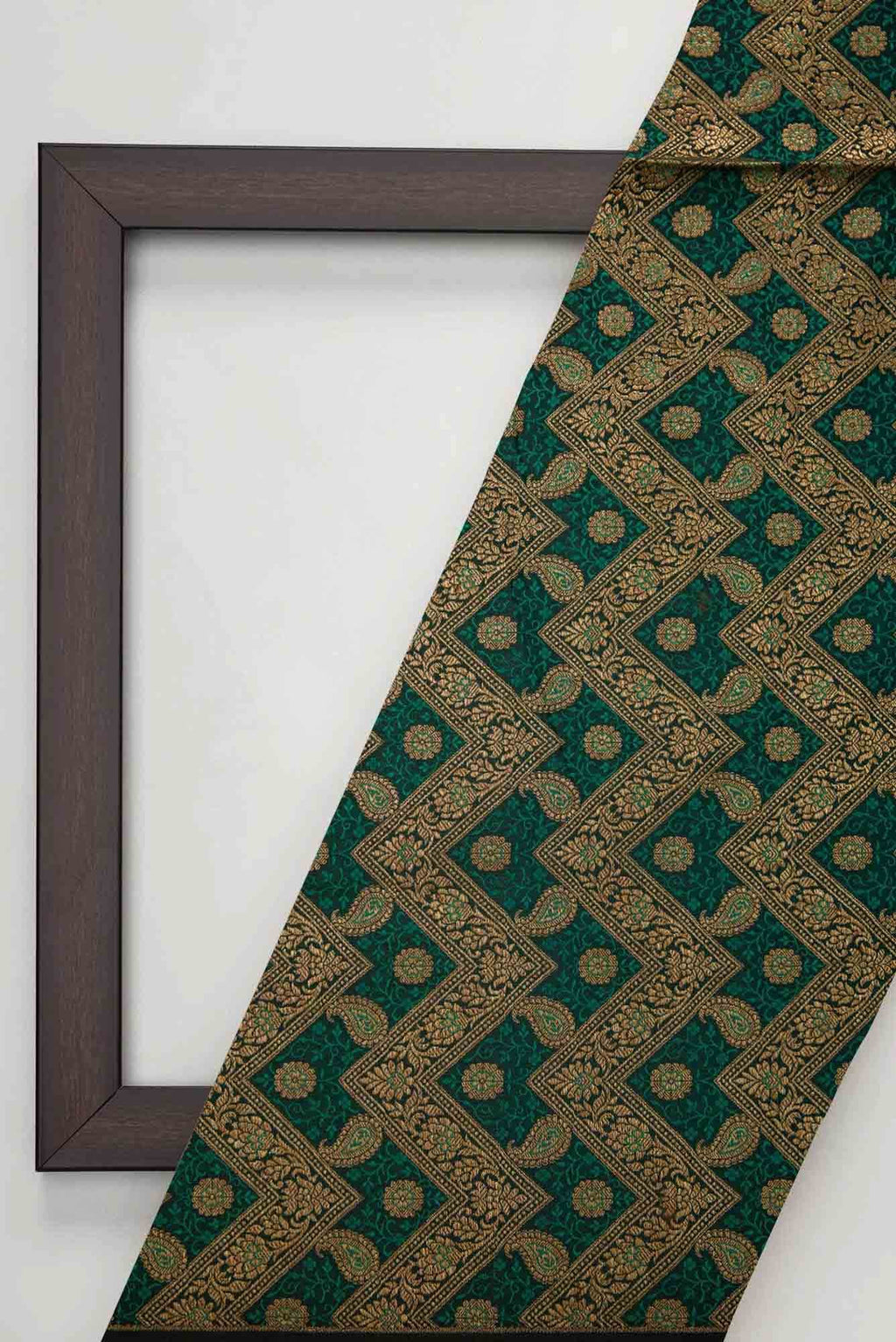 Green Banarasi Silk Dress Material