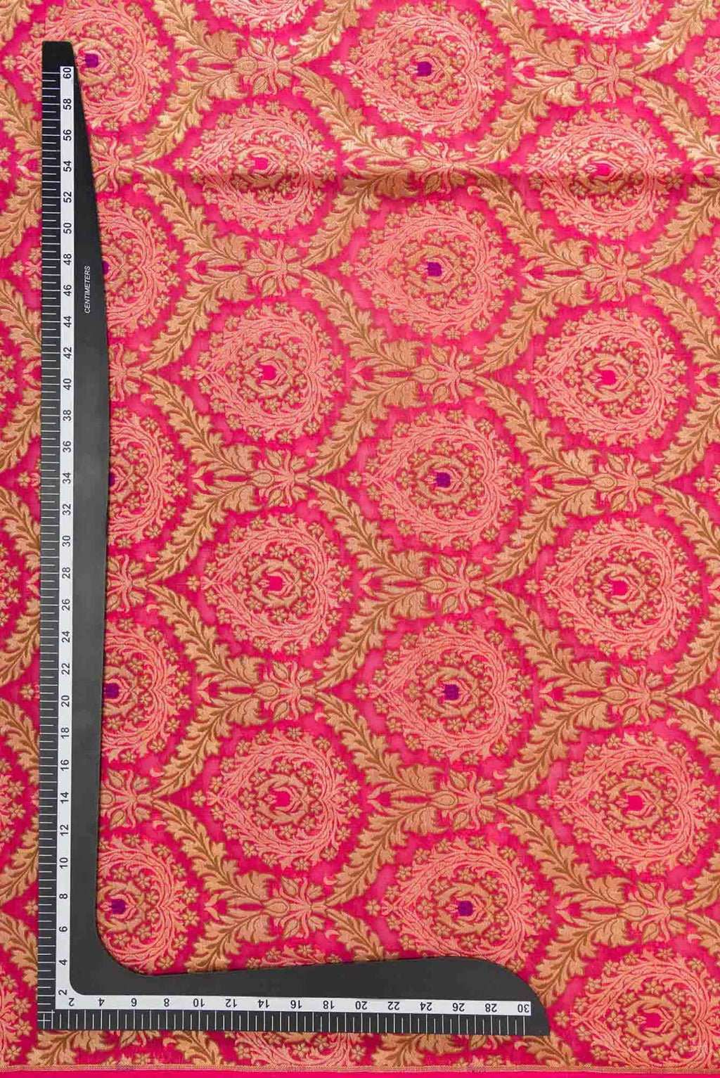 Dark Pink Banarasi Georgette Dress Material