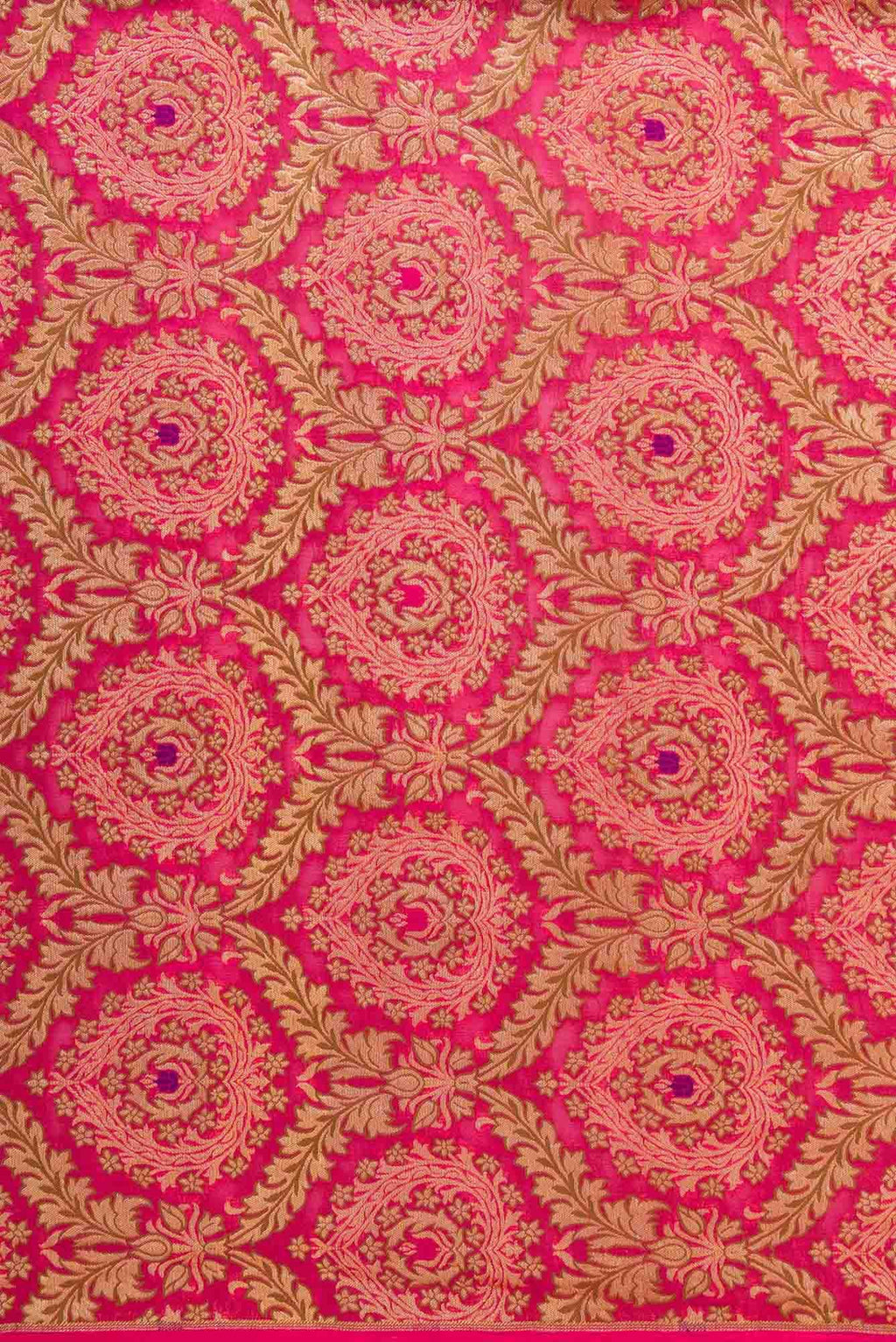Dark Pink Banarasi Georgette Dress Material