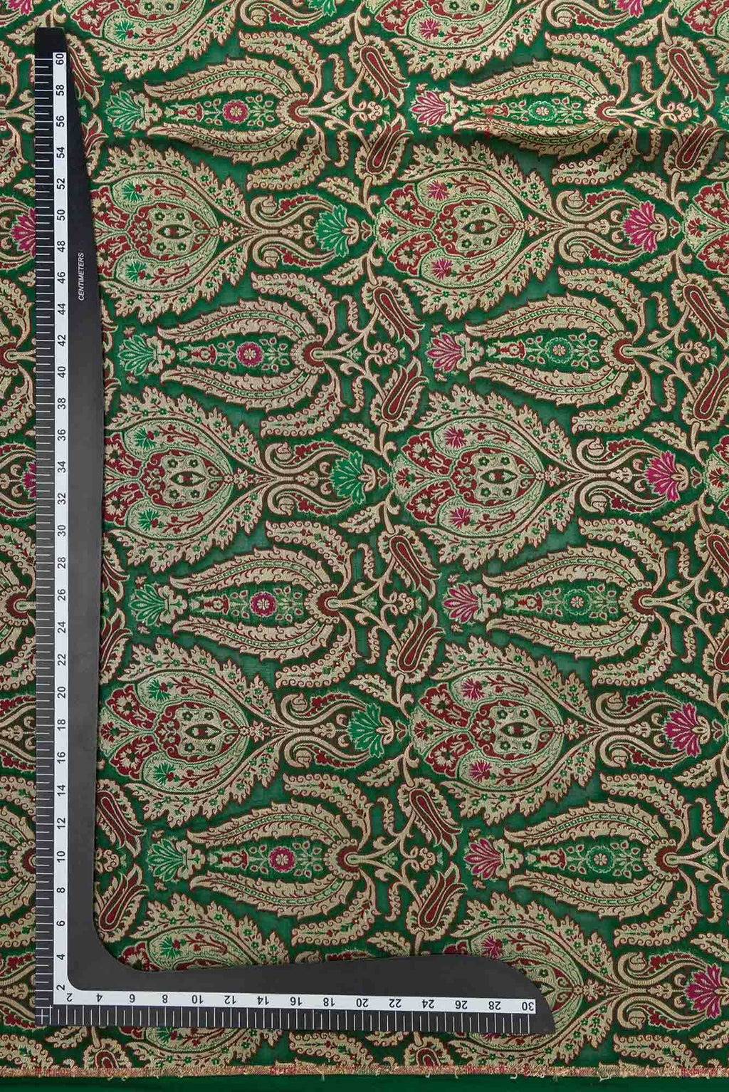 Green Banarasi Georgette Dress Material
