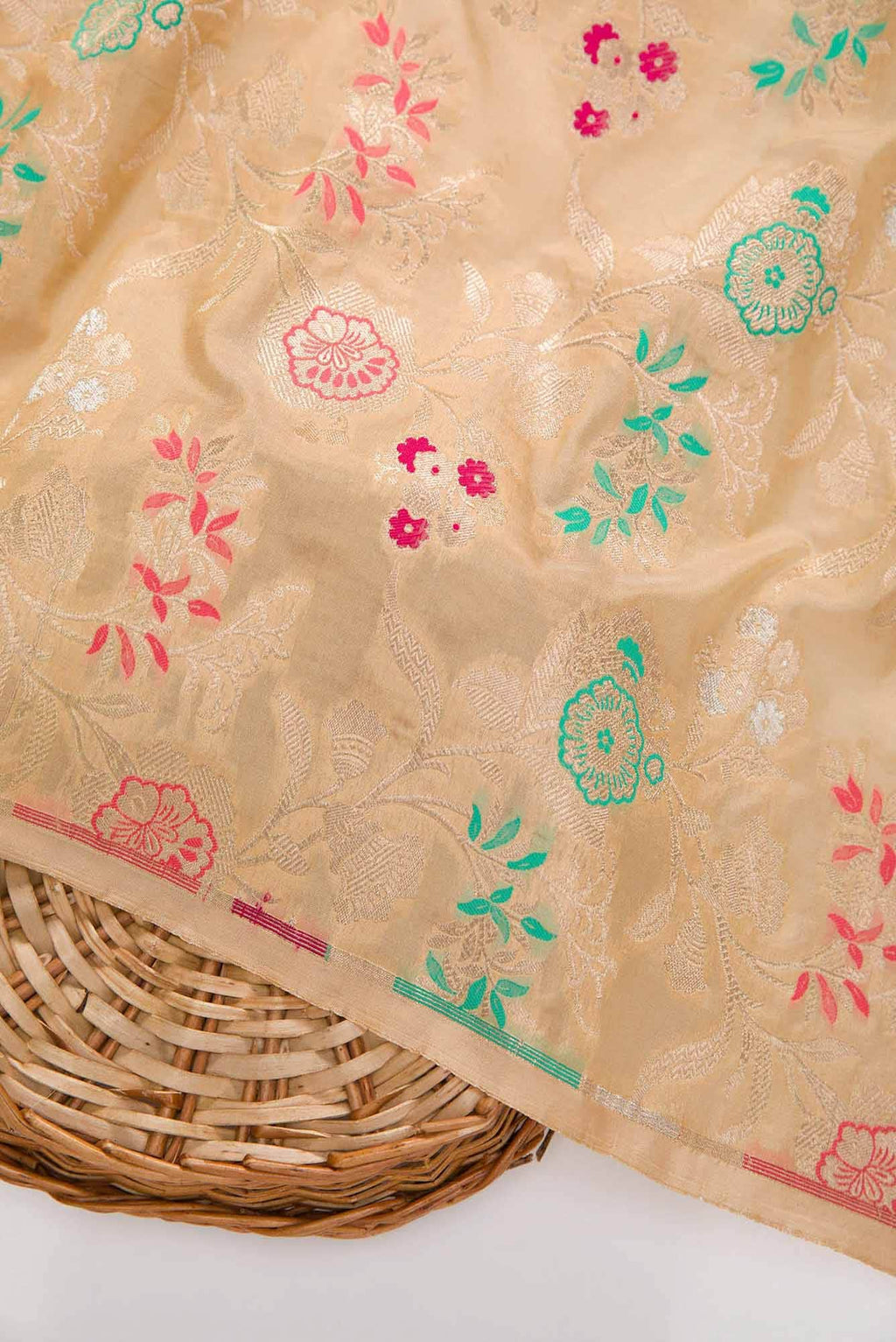 Sandal Banarasi Silk Dress Material