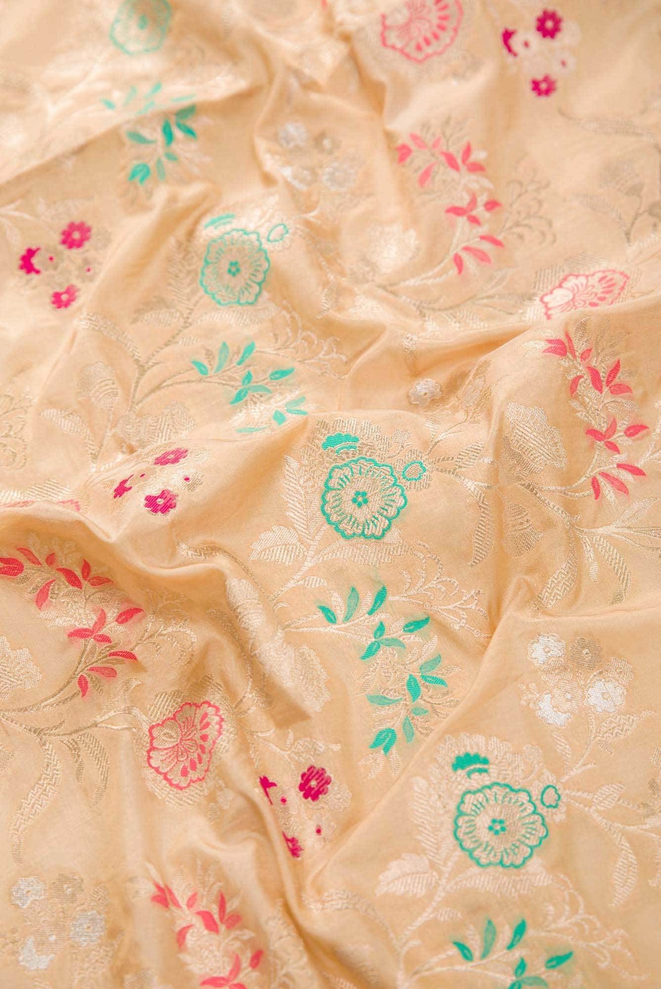 Sandal Banarasi Silk Dress Material