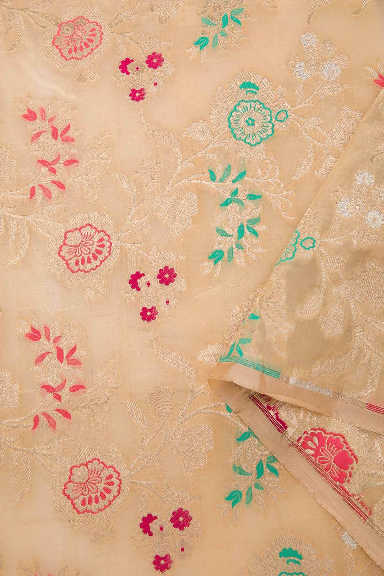 Sandal Banarasi Silk Dress Material