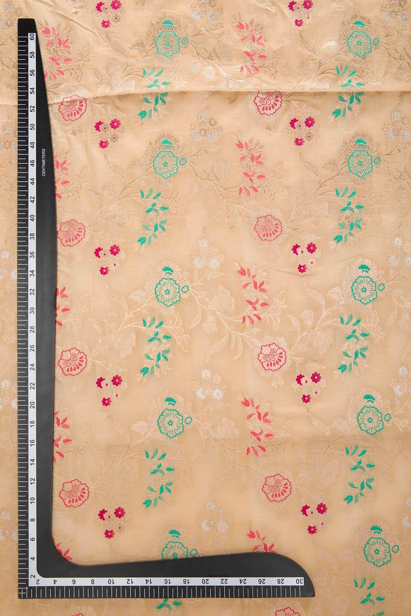Sandal Banarasi Silk Dress Material
