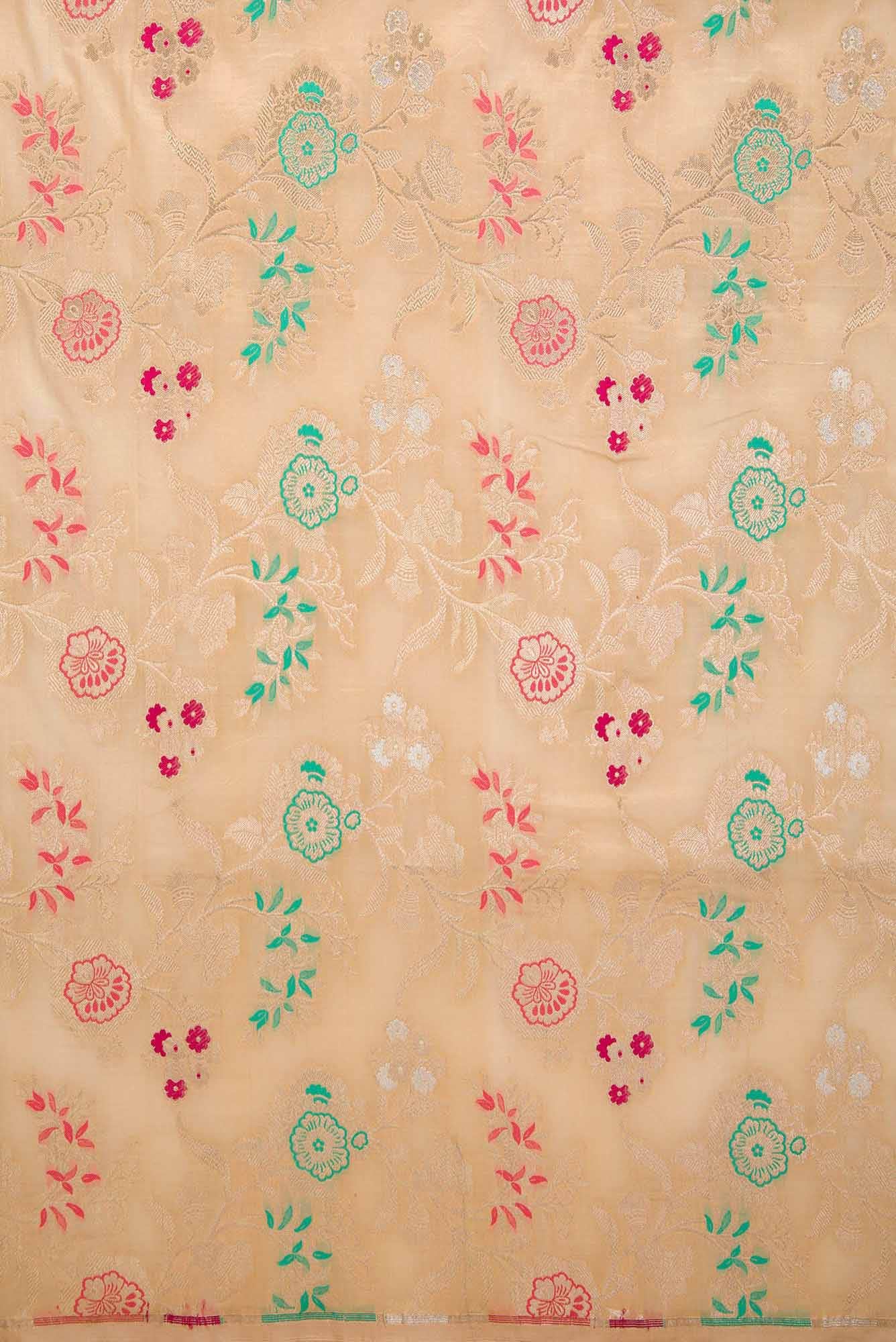 Sandal Banarasi Silk Dress Material