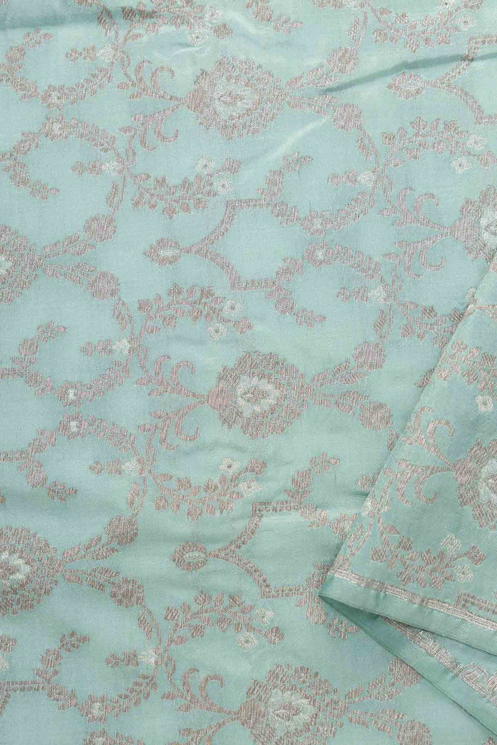 Maya Blue Banarasi Silk Dress Material