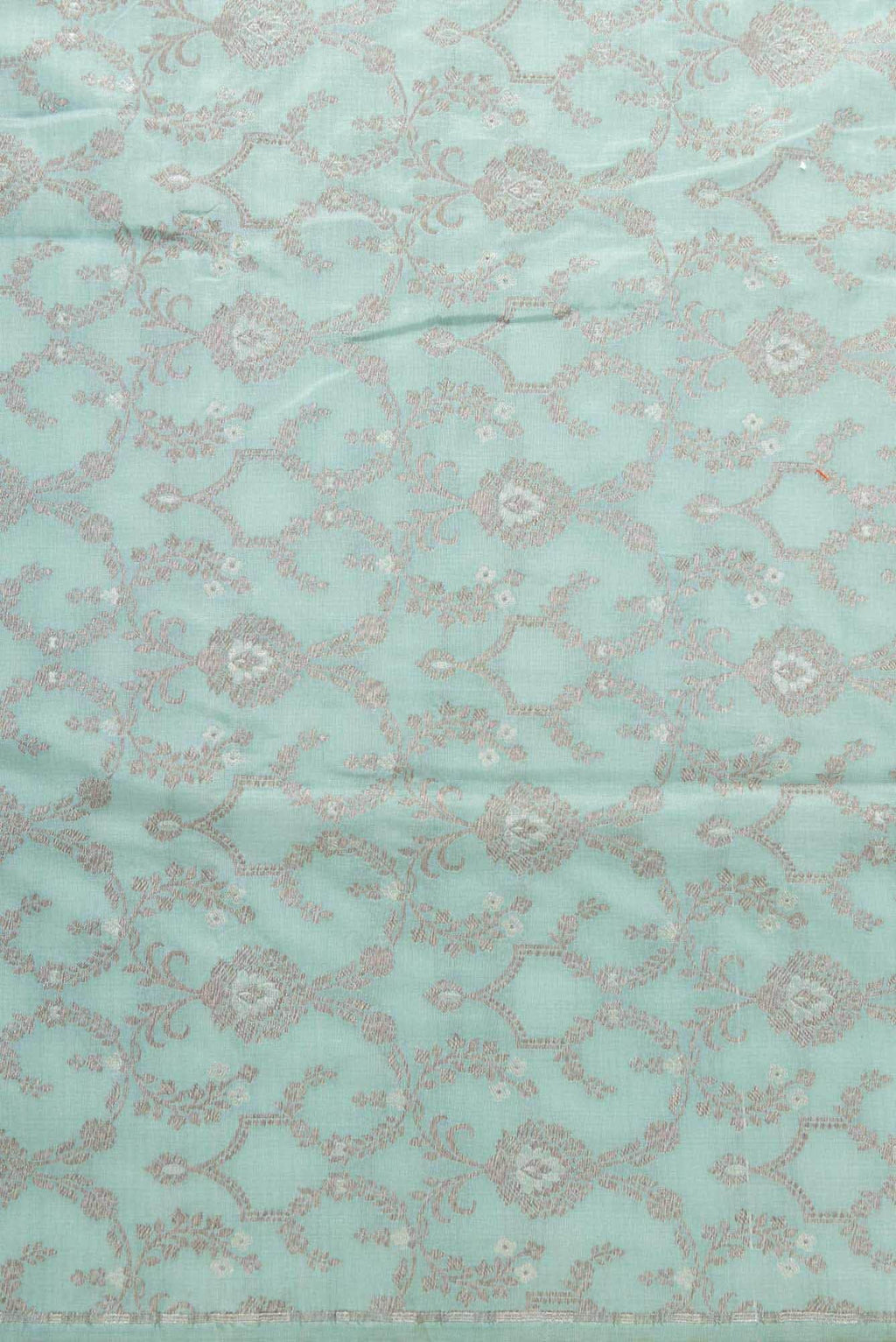 Maya Blue Banarasi Silk Dress Material
