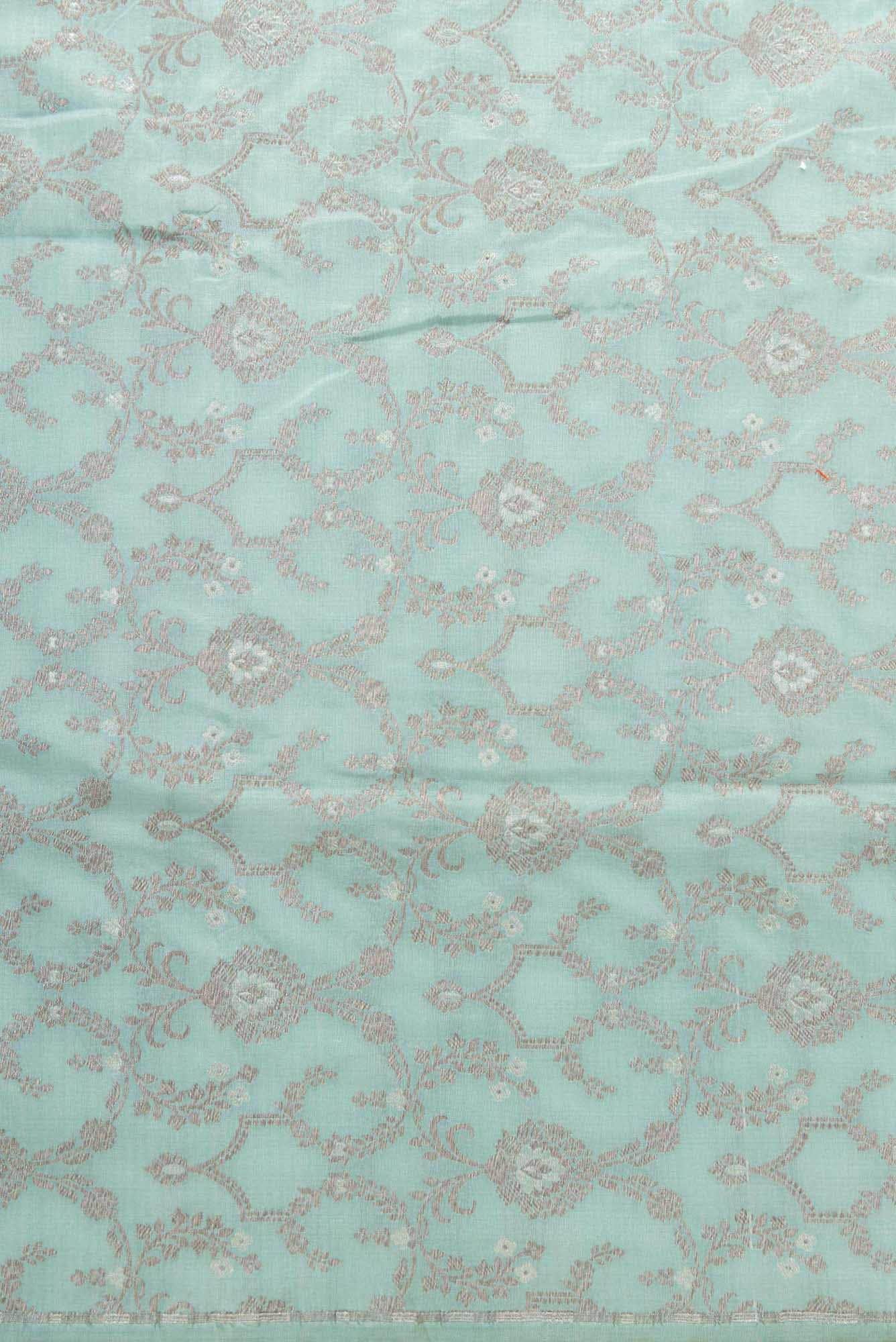 Maya Blue Banarasi Silk Dress Material