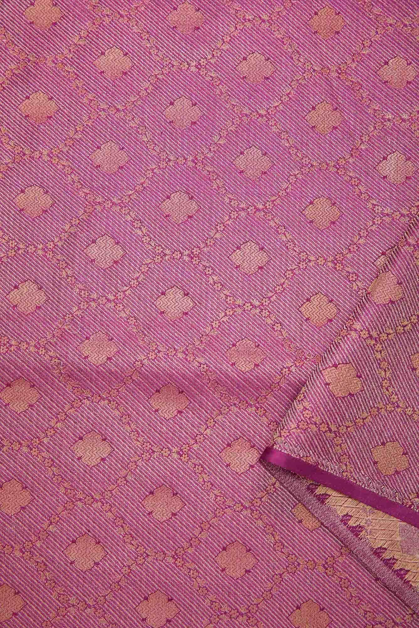 Purple Banarasi Silk Dress Material