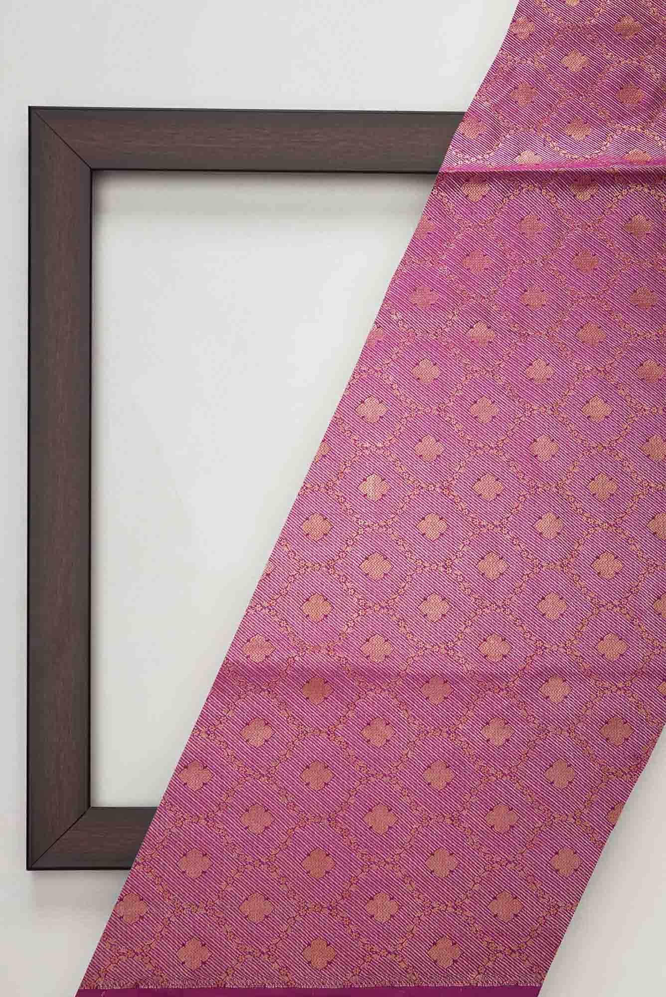 Purple Banarasi Silk Dress Material