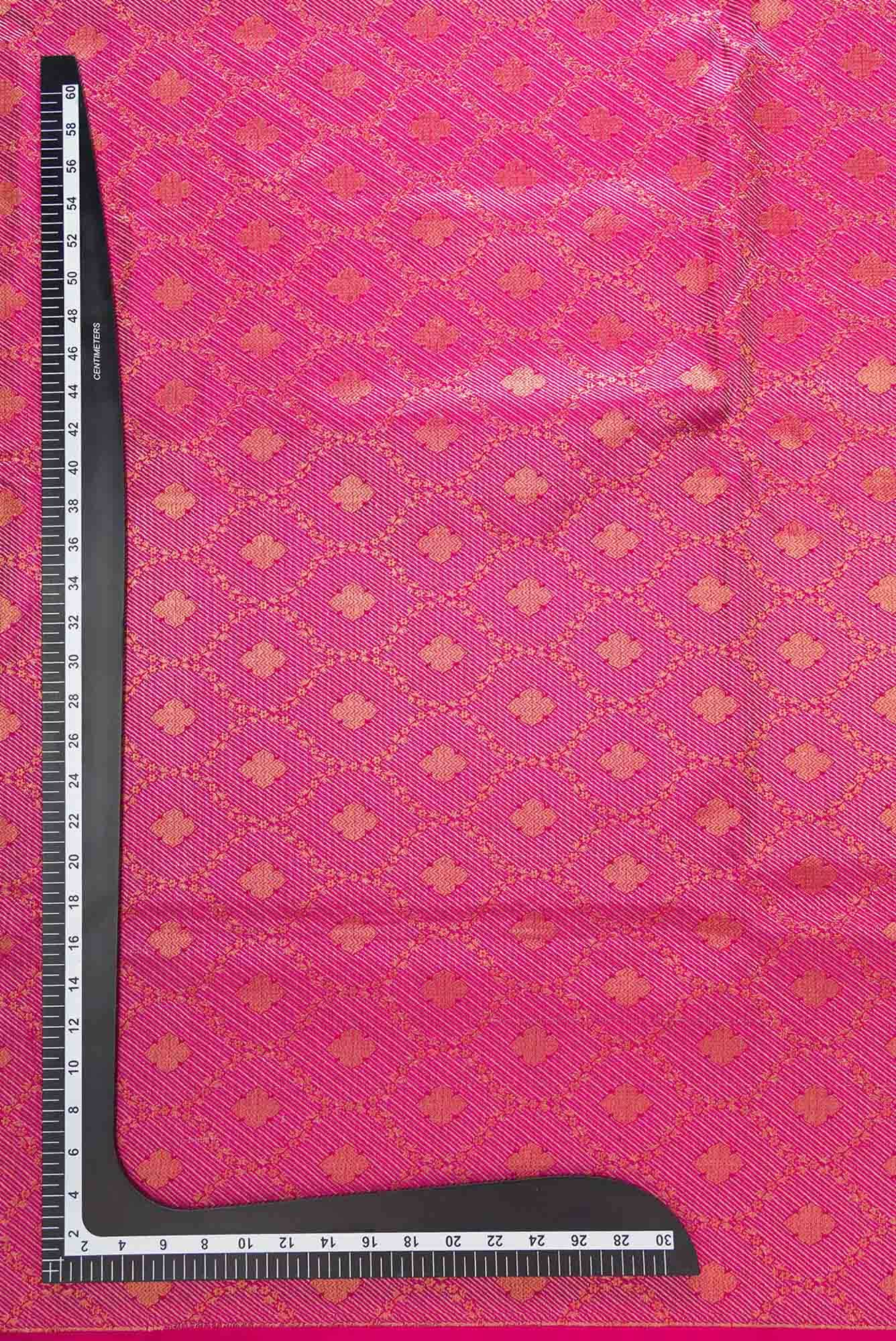 Dark Pink Banarasi Silk Dress Material