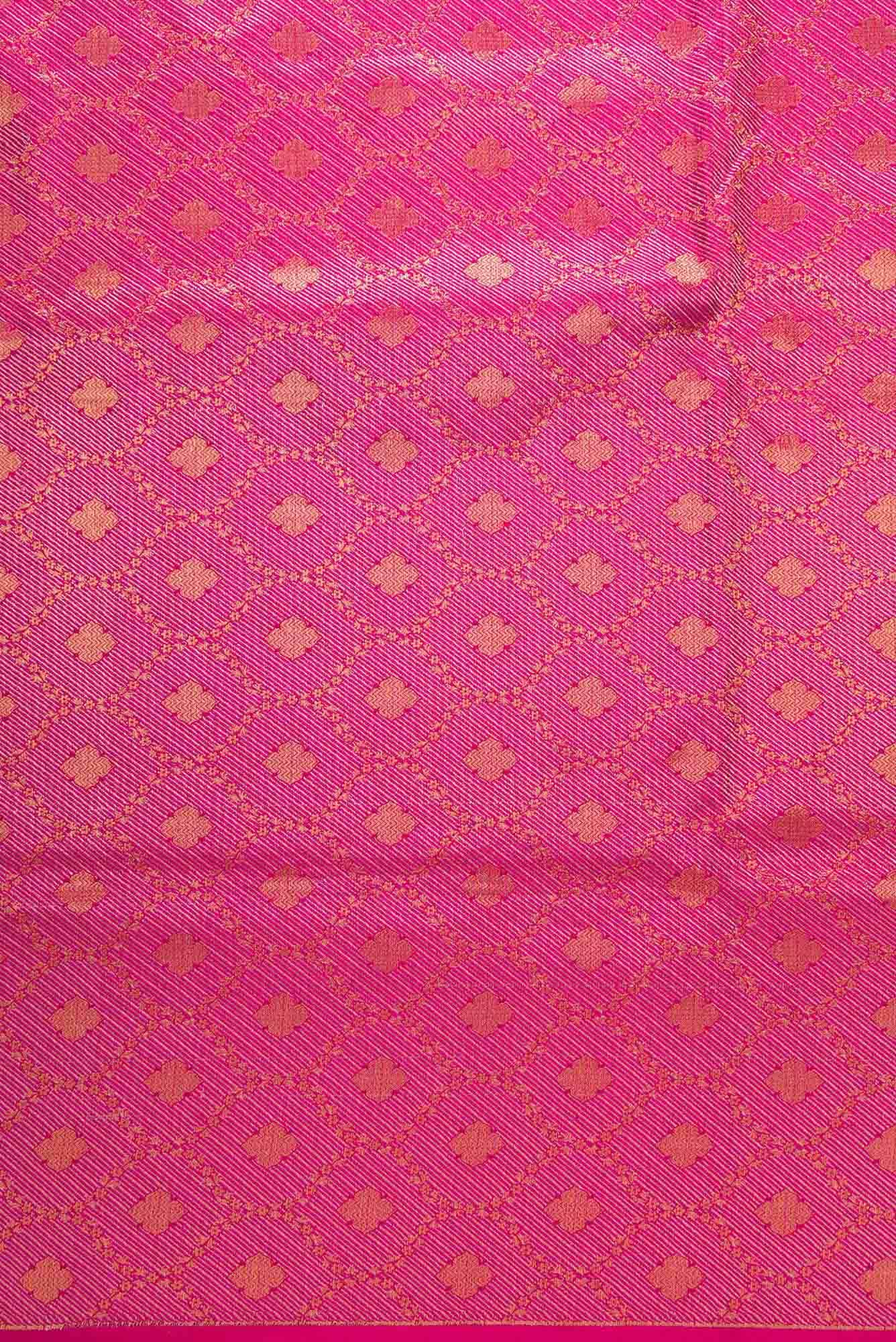 Dark Pink Banarasi Silk Dress Material