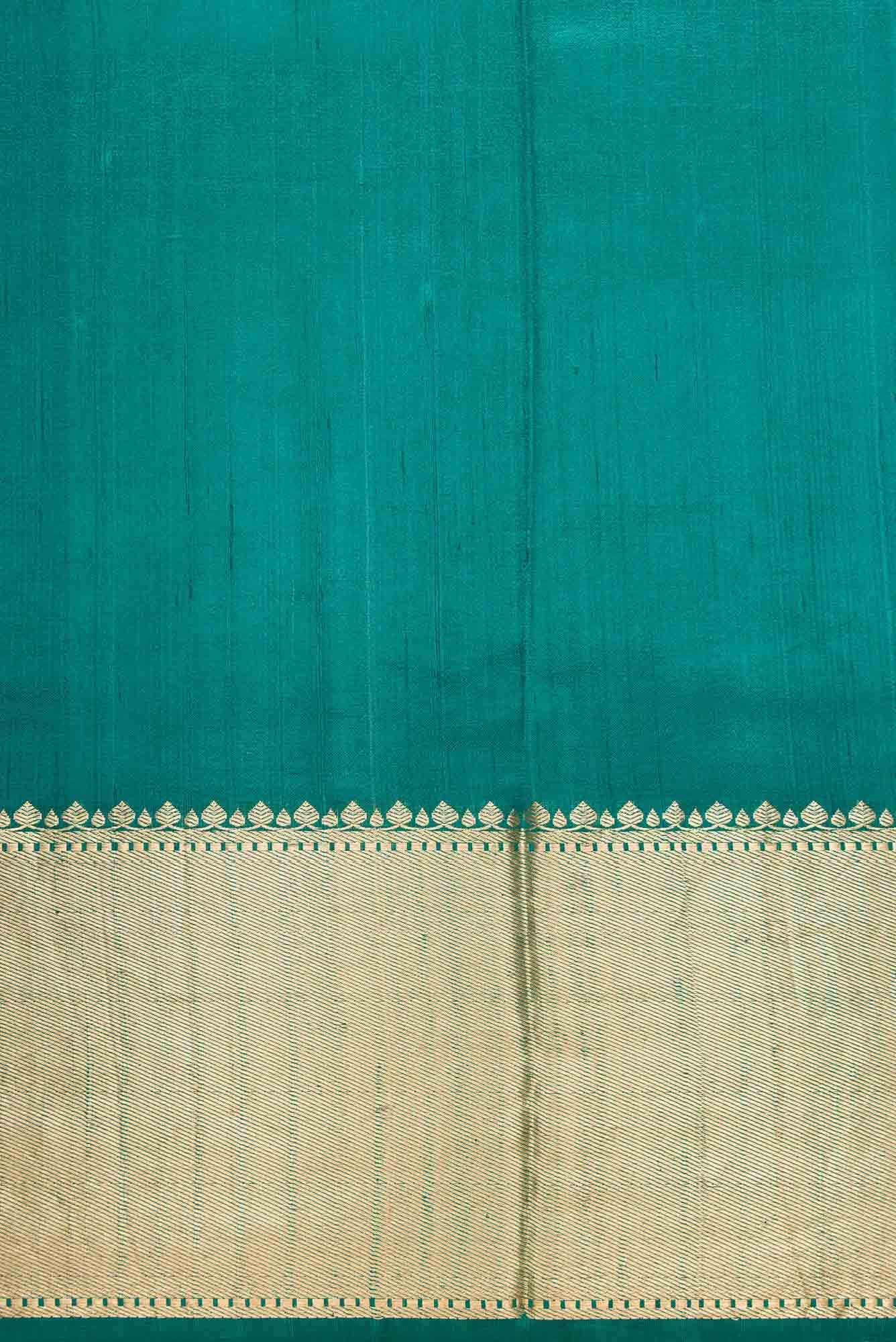 Peacock Blue Raw Silk Dress Material