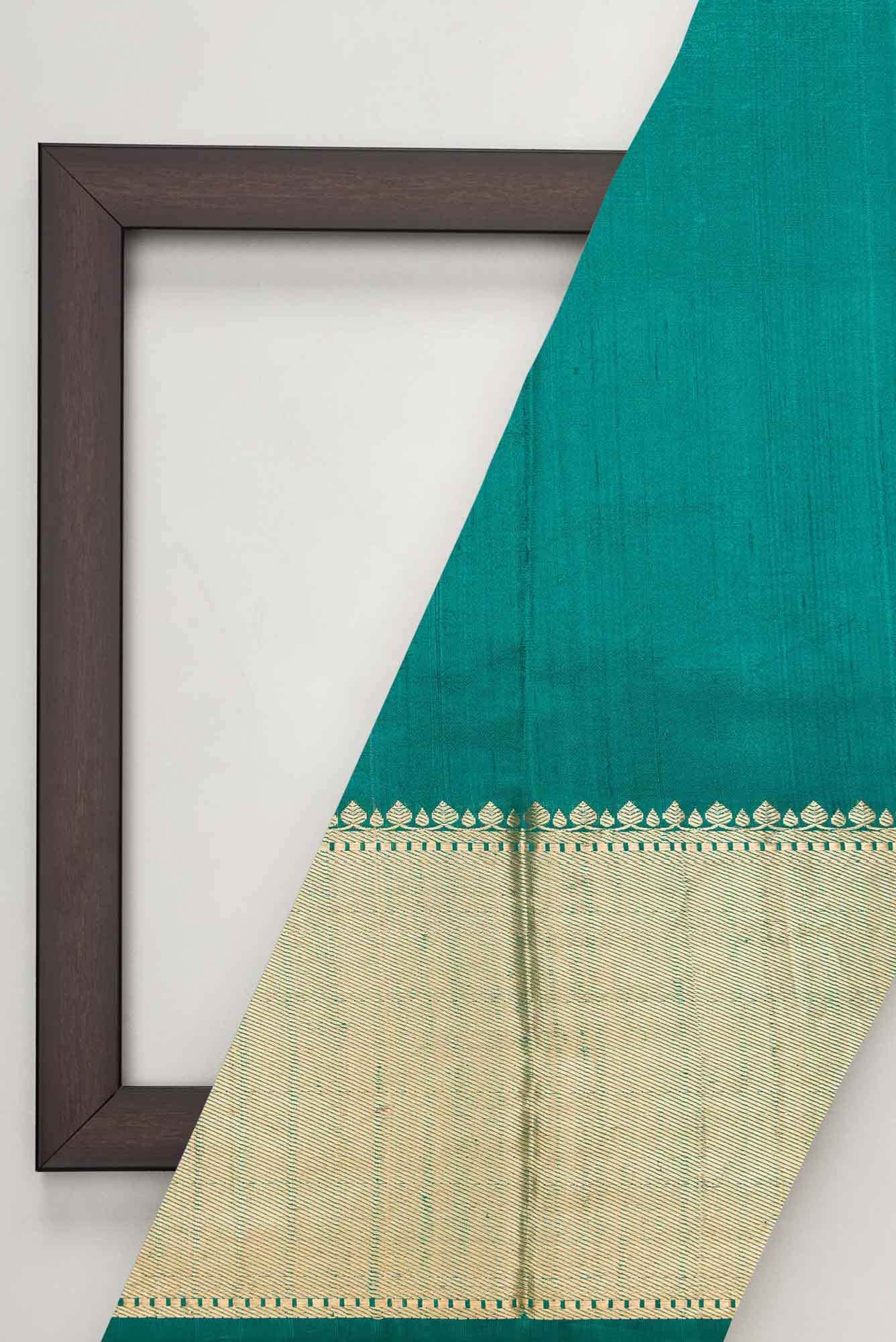 Peacock Blue Raw Silk Dress Material