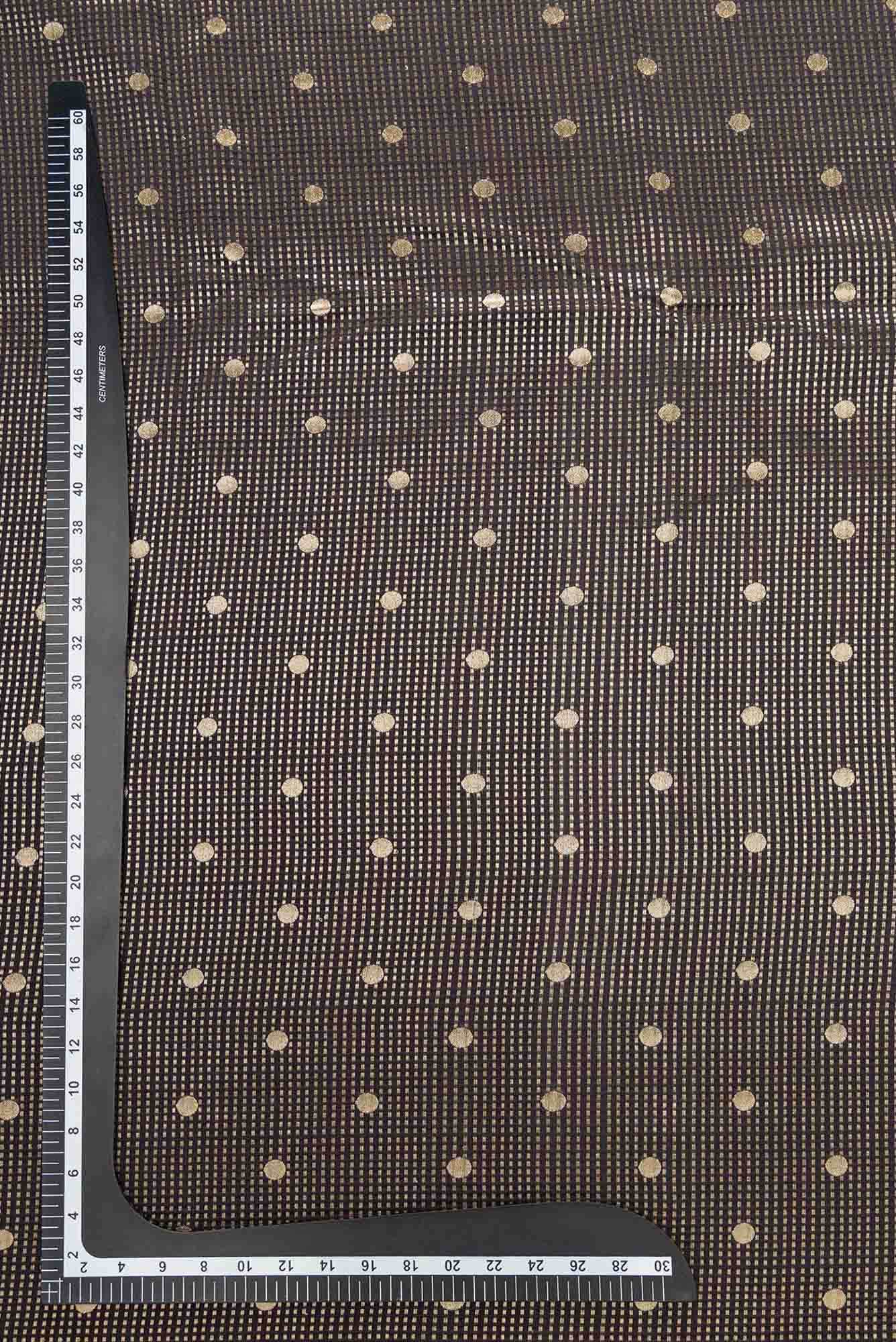 Black Banarasi Silk Dress Material
