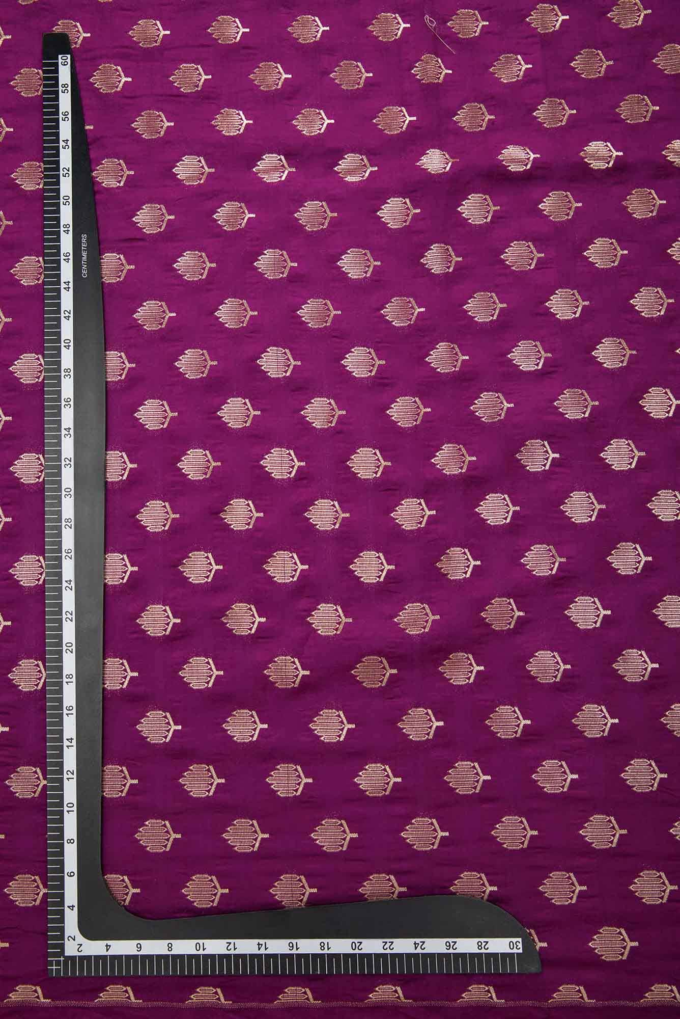 Purple Banarasi Silk Dress Material