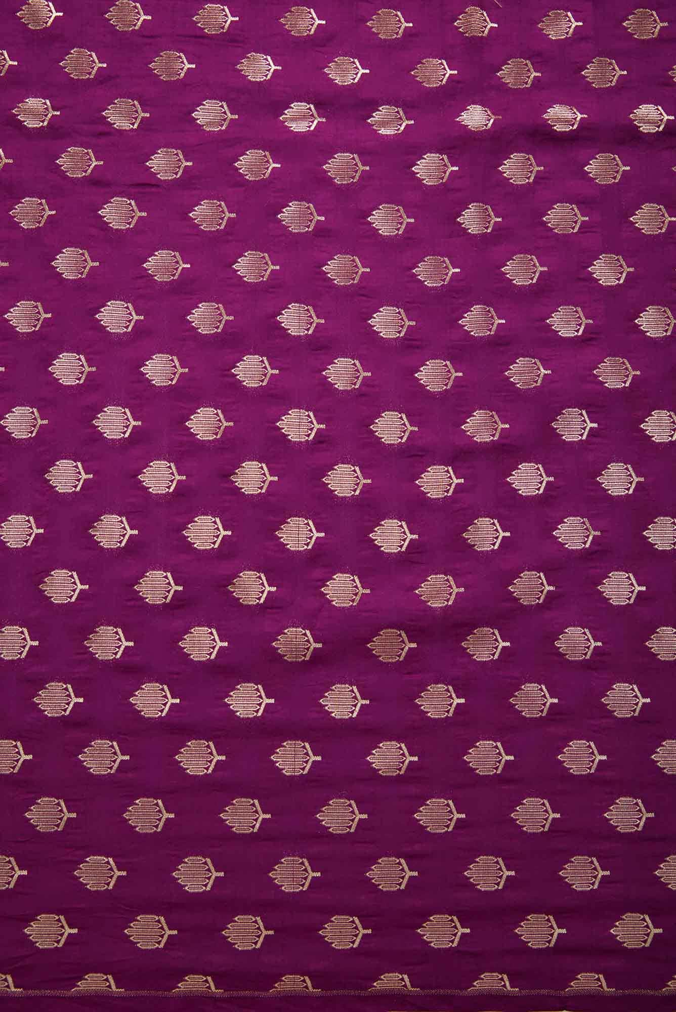 Purple Banarasi Silk Dress Material