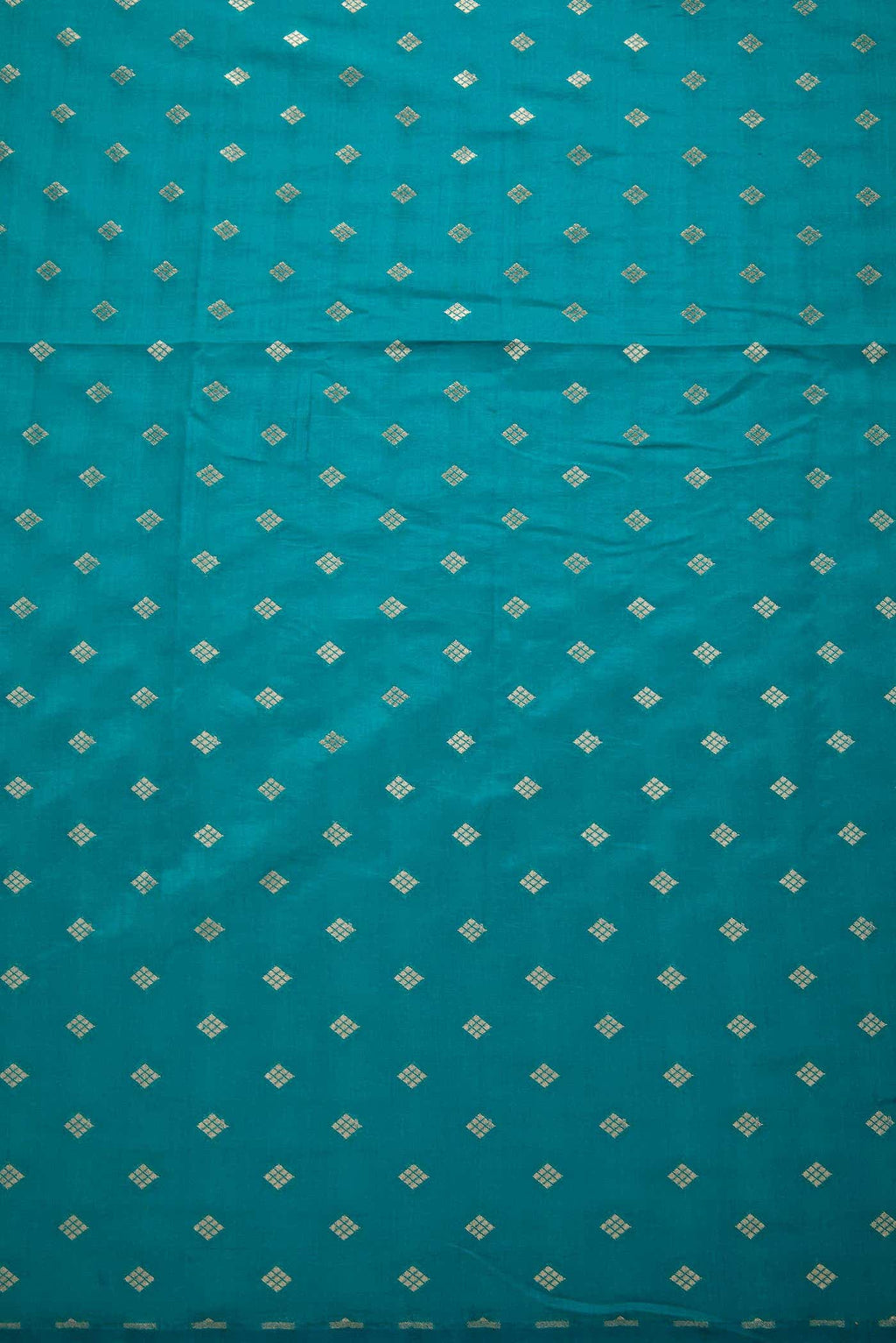 Peacock Blue Banarasi Silk Dress Material